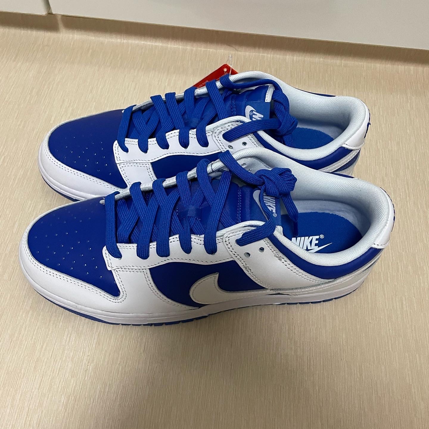 Nike Dunk Low Retro Racer Blue and White 착용 스타일 - 3