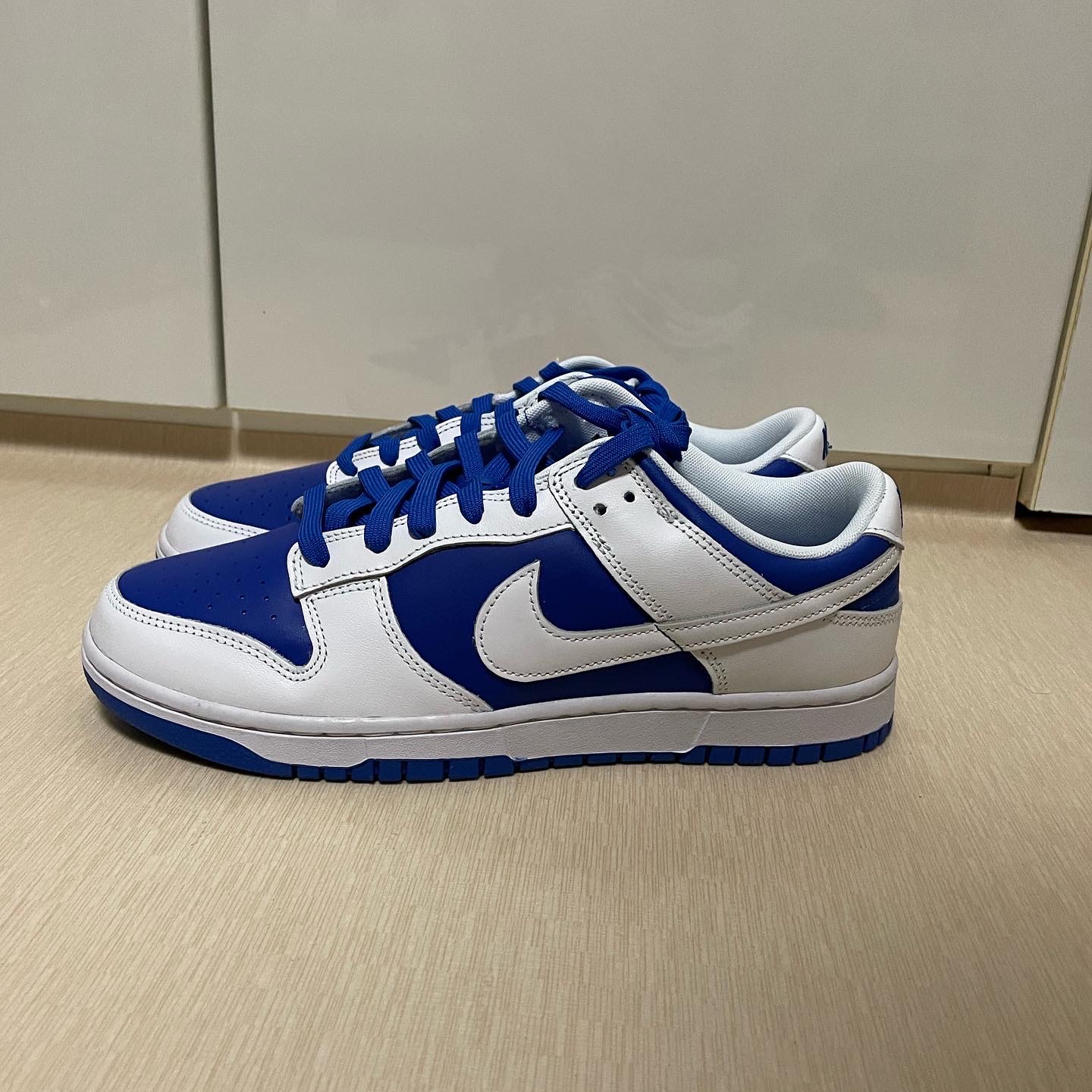 Nike Dunk Low Retro Racer Blue and White 착용 스타일 - 4