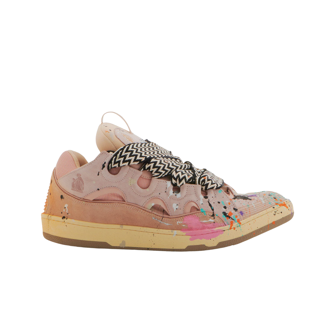 갤러리 디파트먼트 x 랑방 페인티드 레더 커브 스니커즈 핑크(Gallery Dept. x Lanvin Painted Leather Curb Sneakers Pink)