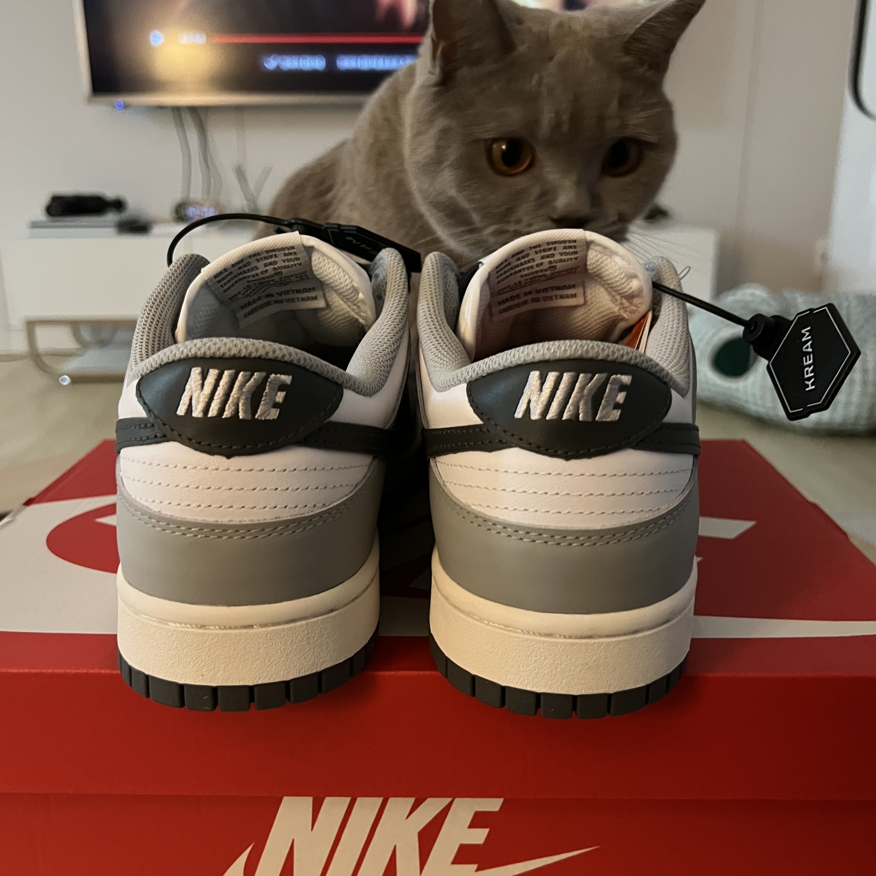 (W) Nike Dunk Low Light Smoke Grey 착용 스타일 - 5
