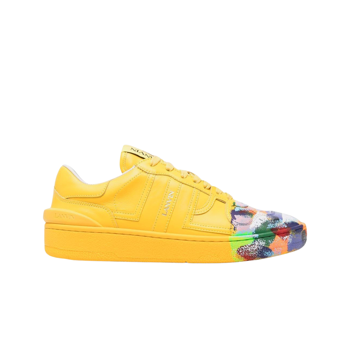 FM-SKDK00-MAGD-E21-80S1 Gallery Dept. x Lanvin Painted Clay Low Sneakers Yellow