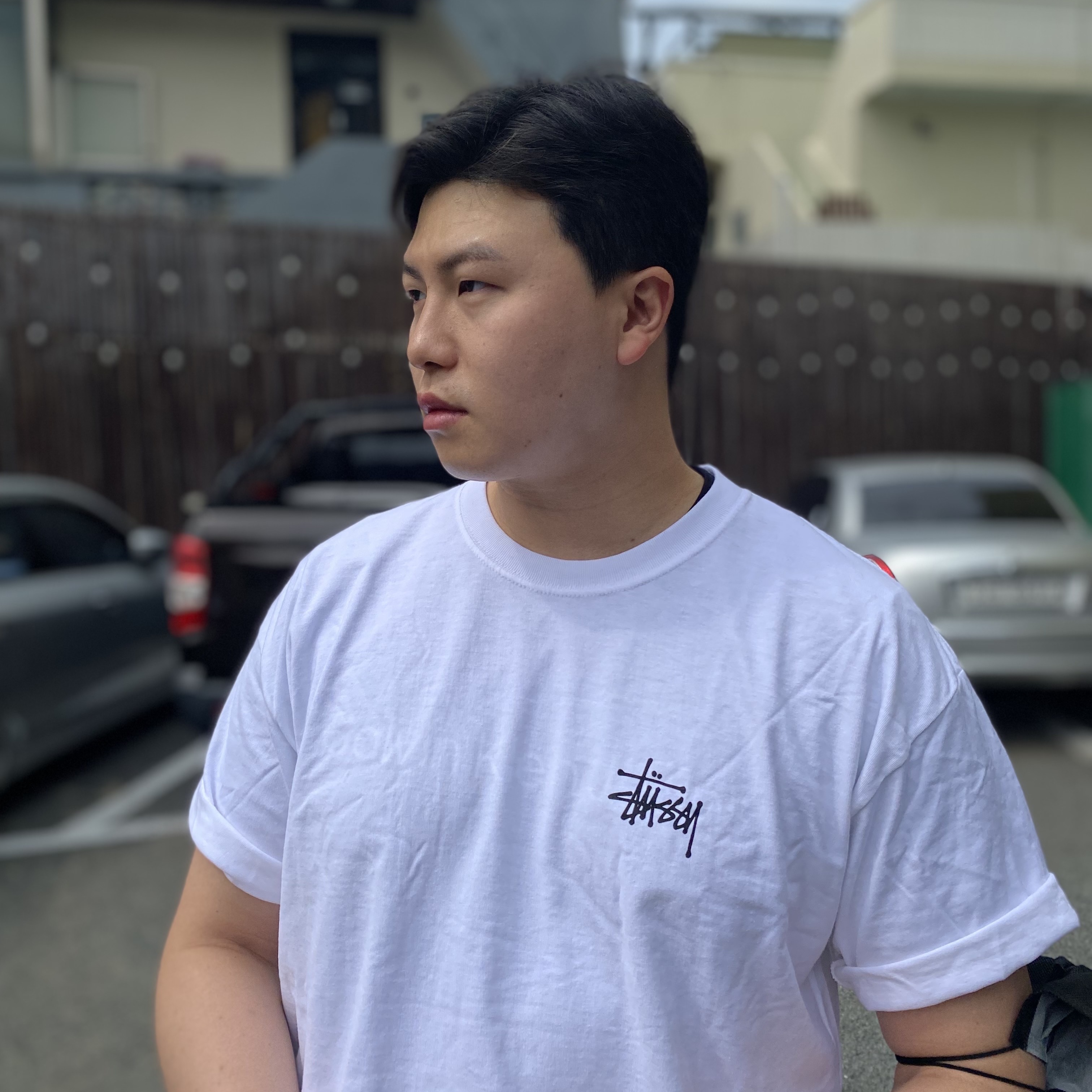 Stussy Basic Stussy T-Shirt White 2022 착용 스타일