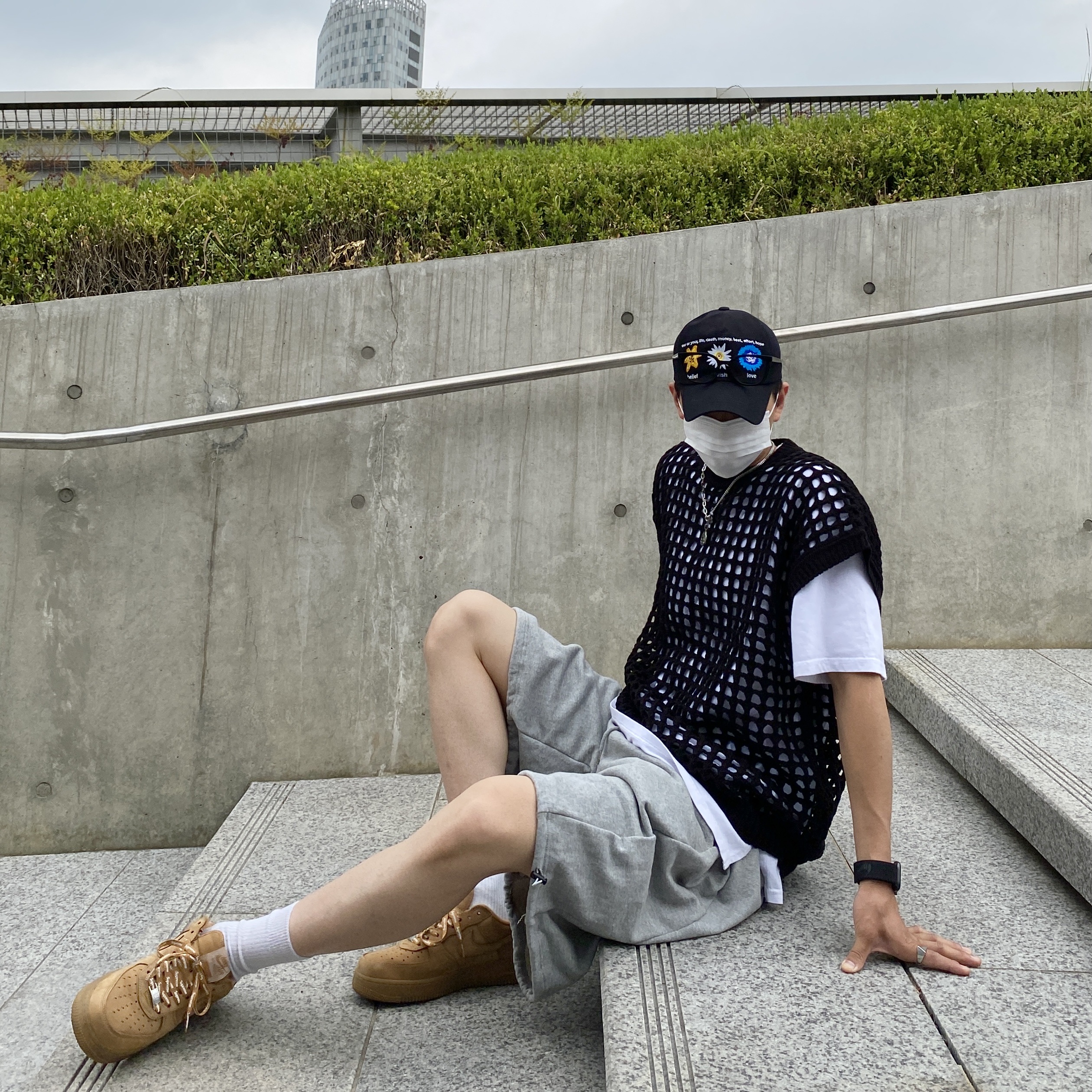 Nike x Supreme Air Force 1 Low Flax 착용 스타일