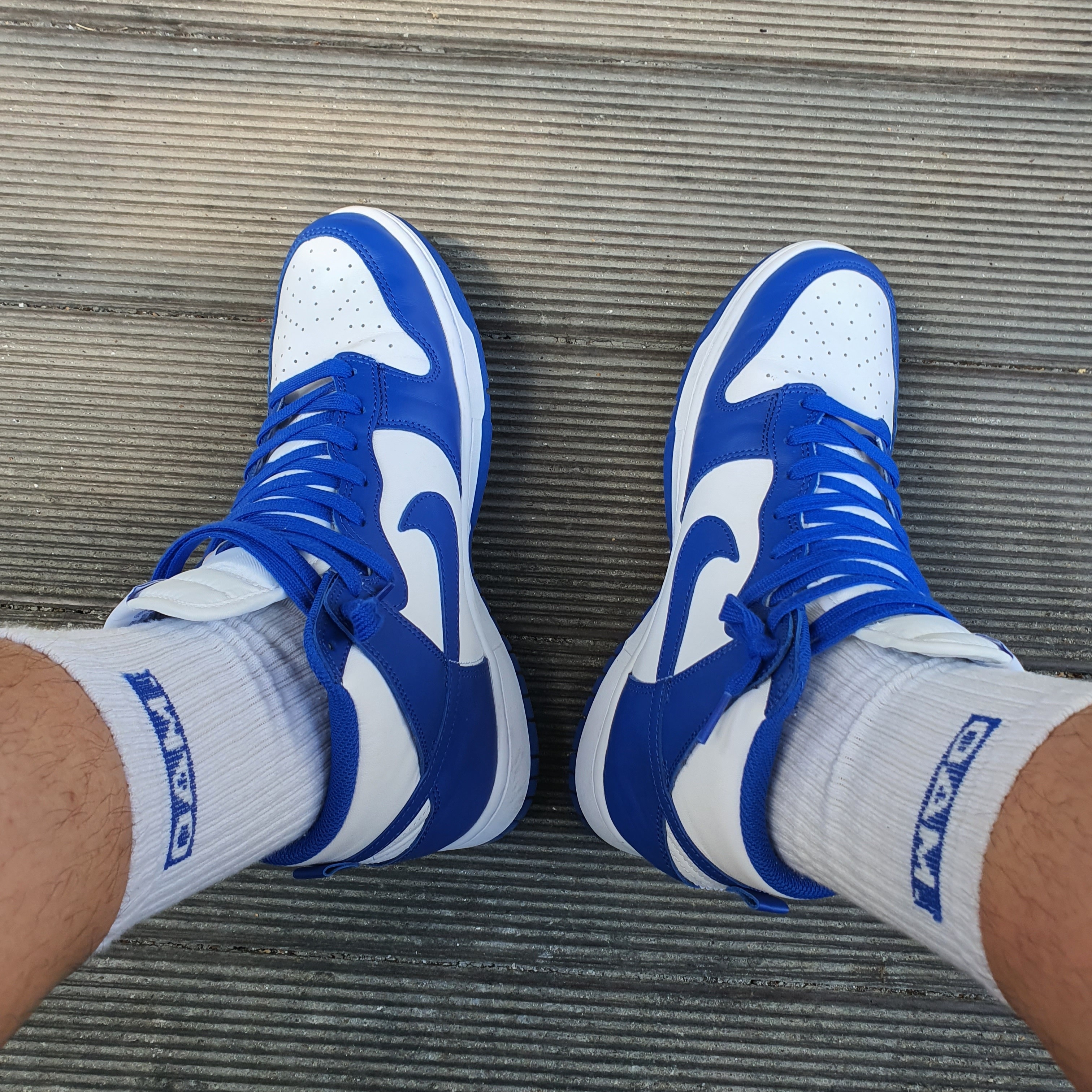 Nike Dunk High Retro Game Royal 착용 스타일 - 2