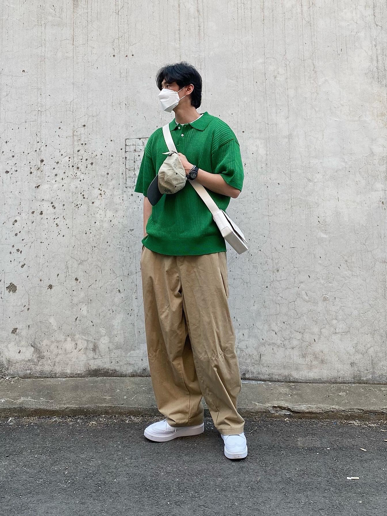 Nike x Peaceminusone Kwondo1 White 착용 스타일 - 1