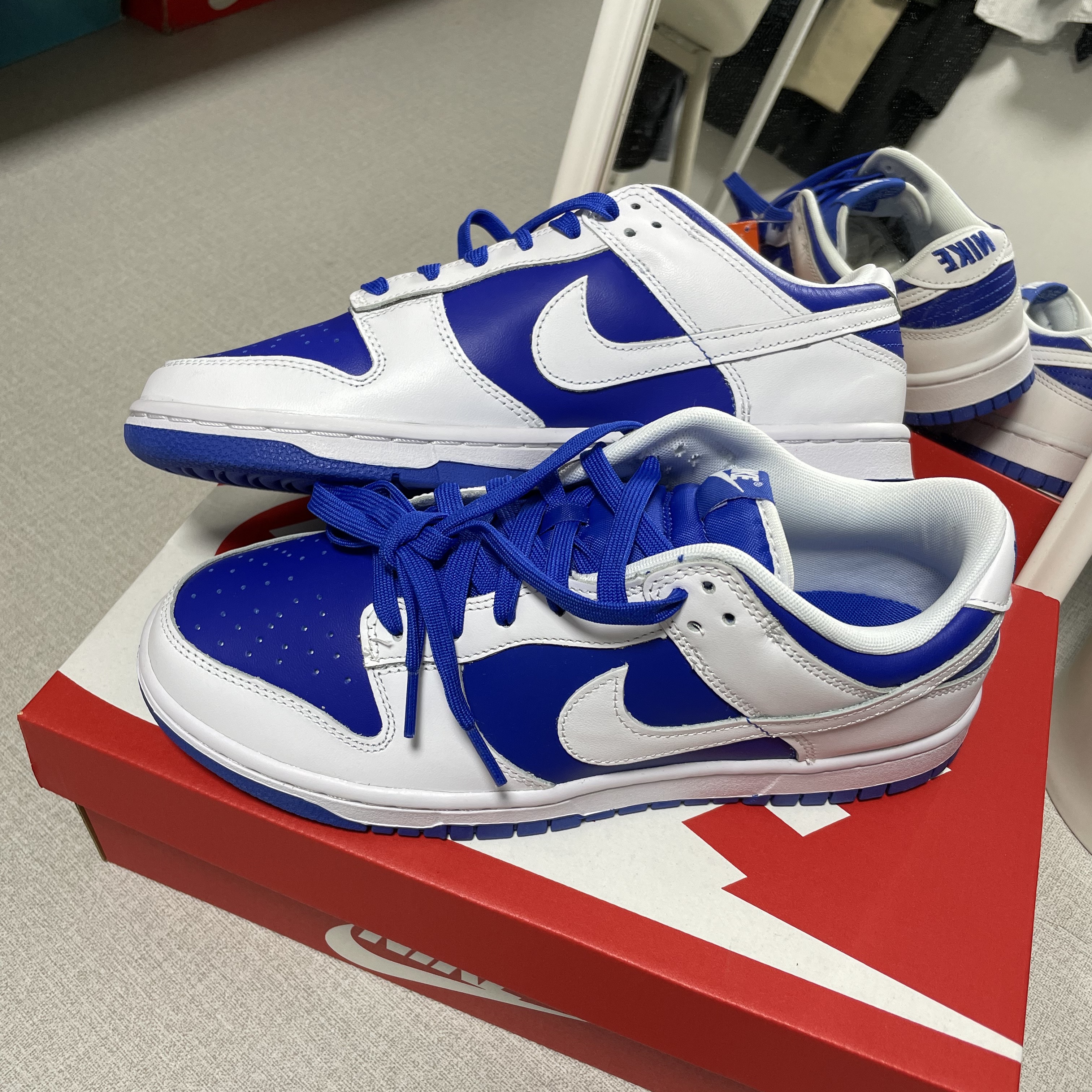Nike Dunk Low Retro Racer Blue and White 착용 스타일