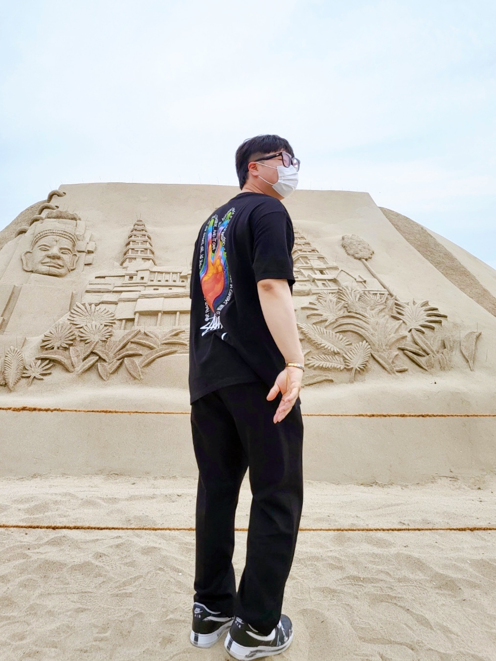 Stussy Peace Sign T-Shirt Black, Nike x Peaceminusone Air Force 1 Low Para-Noise 착용 스타일