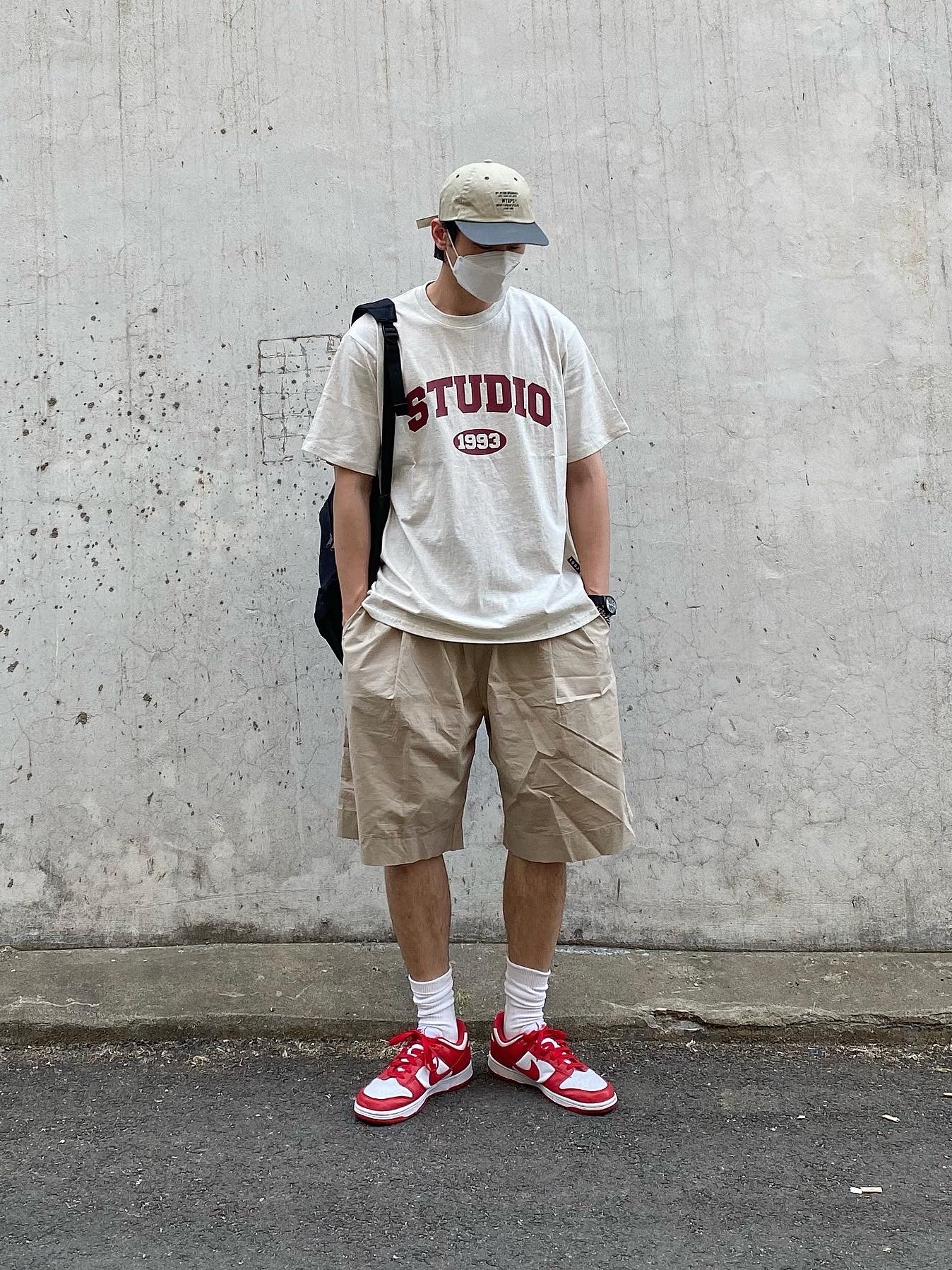 Nike Dunk Low SP University Red 2020 착용 스타일 - 2