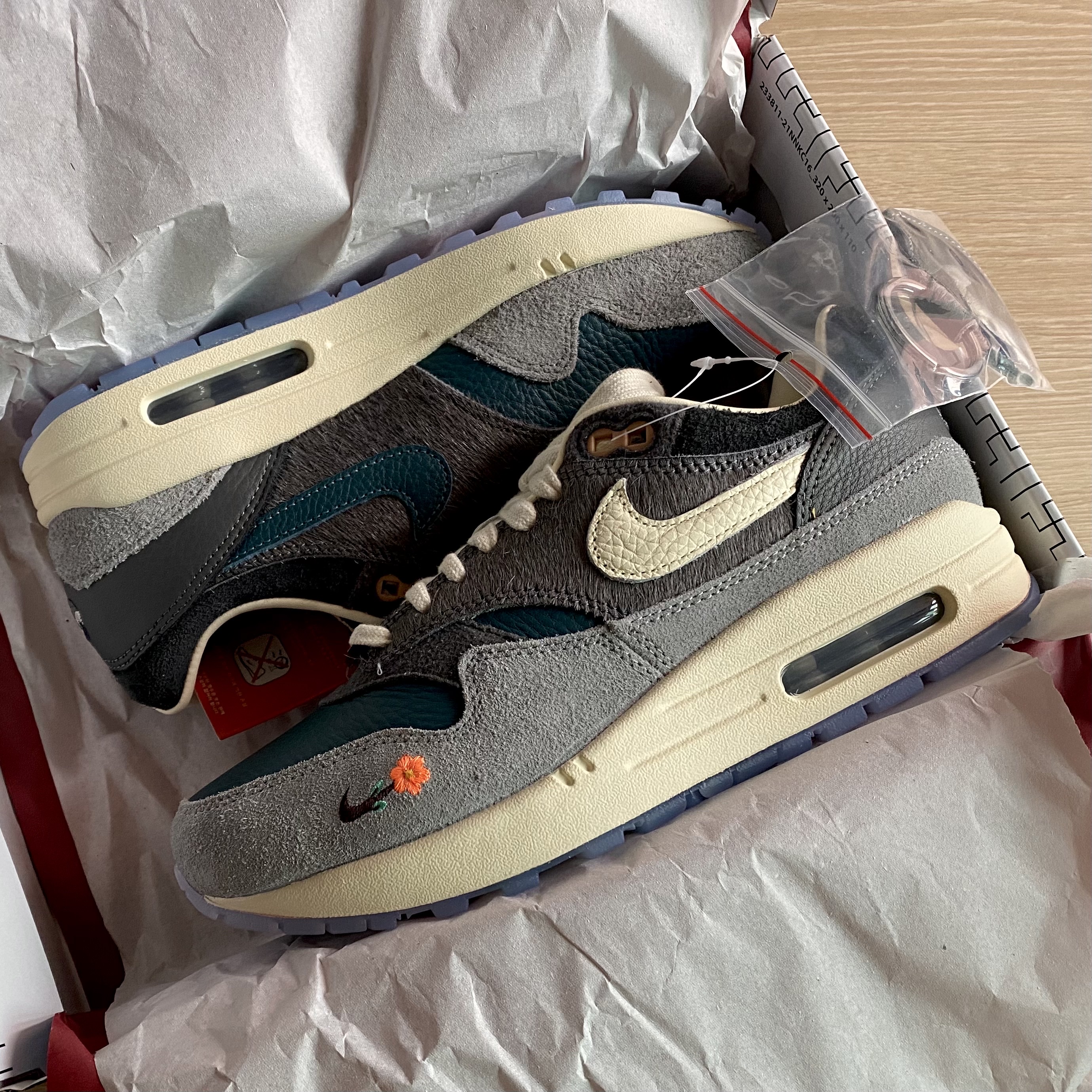 Nike x Kasina Air Max 1 SP Won-Ang Particle Grey 착용 스타일