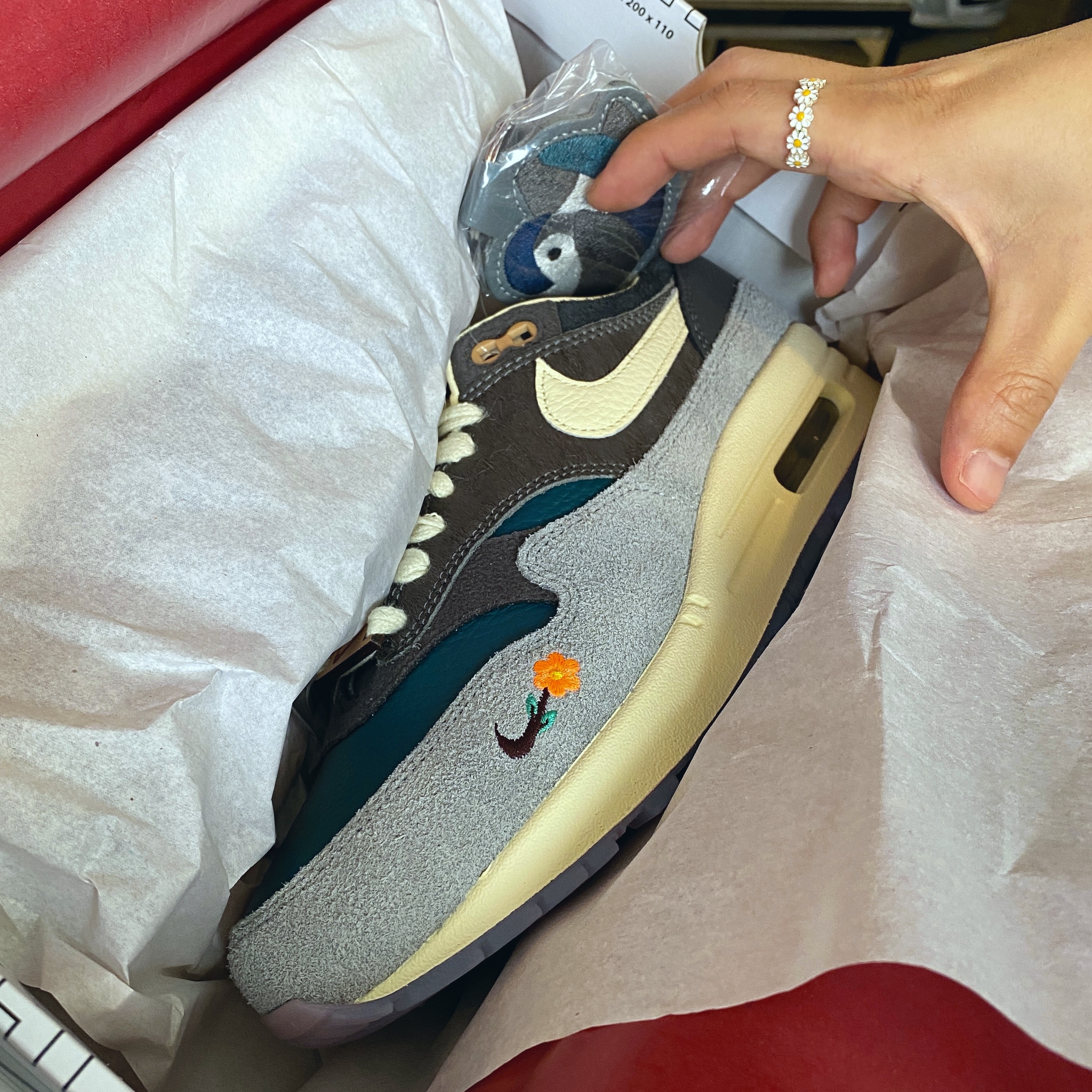 Nike x Kasina Air Max 1 SP Won-Ang Particle Grey 착용 스타일 - 3