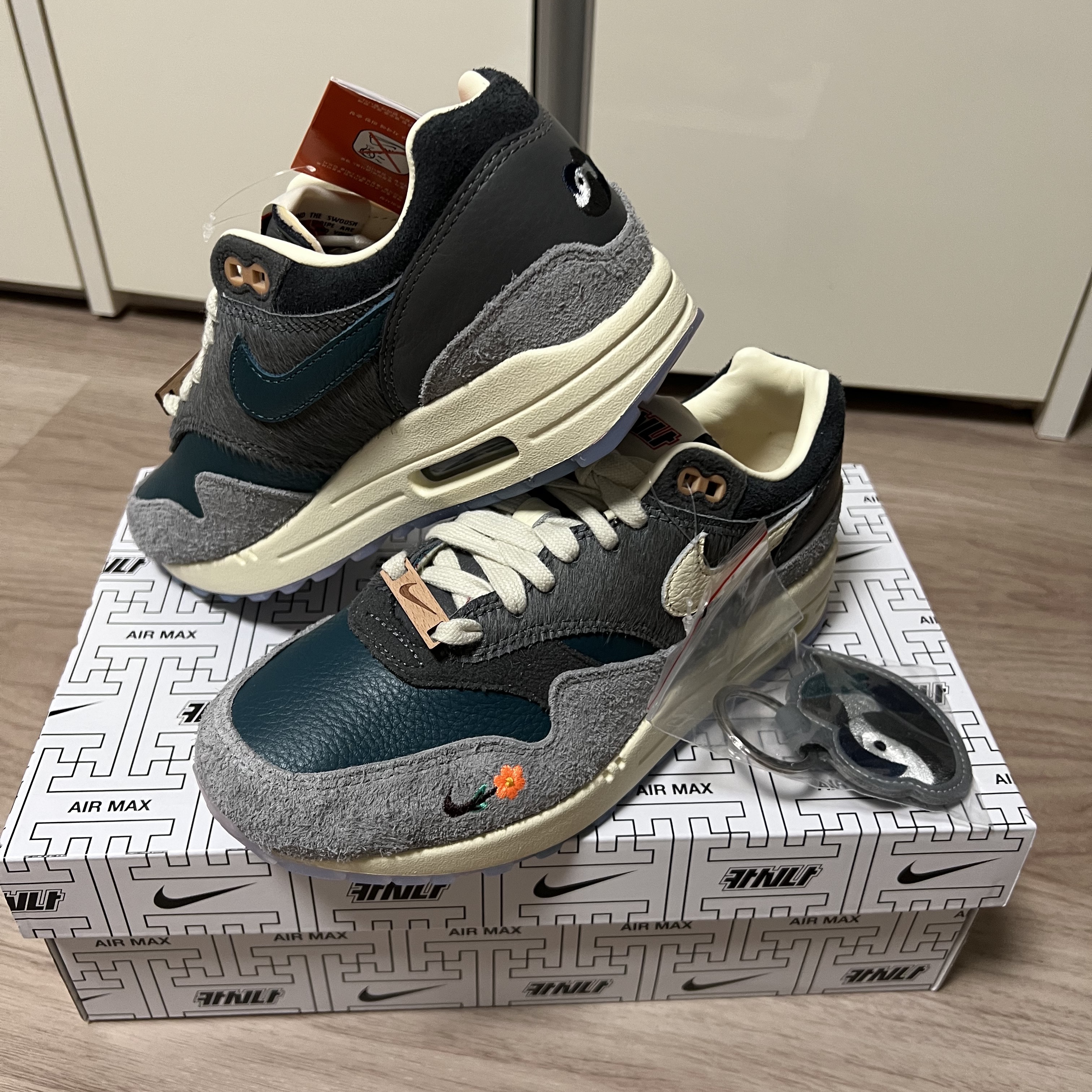 Nike x Kasina Air Max 1 SP Won-Ang Particle Grey 착용 스타일 - 3