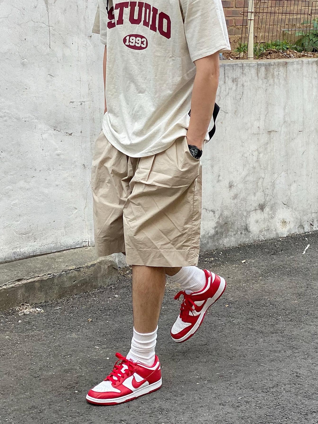 Nike Dunk Low SP University Red 2020 착용 스타일 - 3