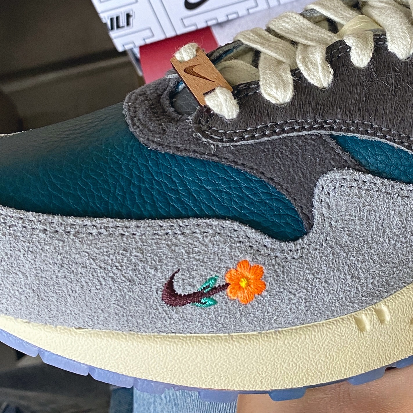 Nike x Kasina Air Max 1 SP Won-Ang Particle Grey 착용 스타일 - 4