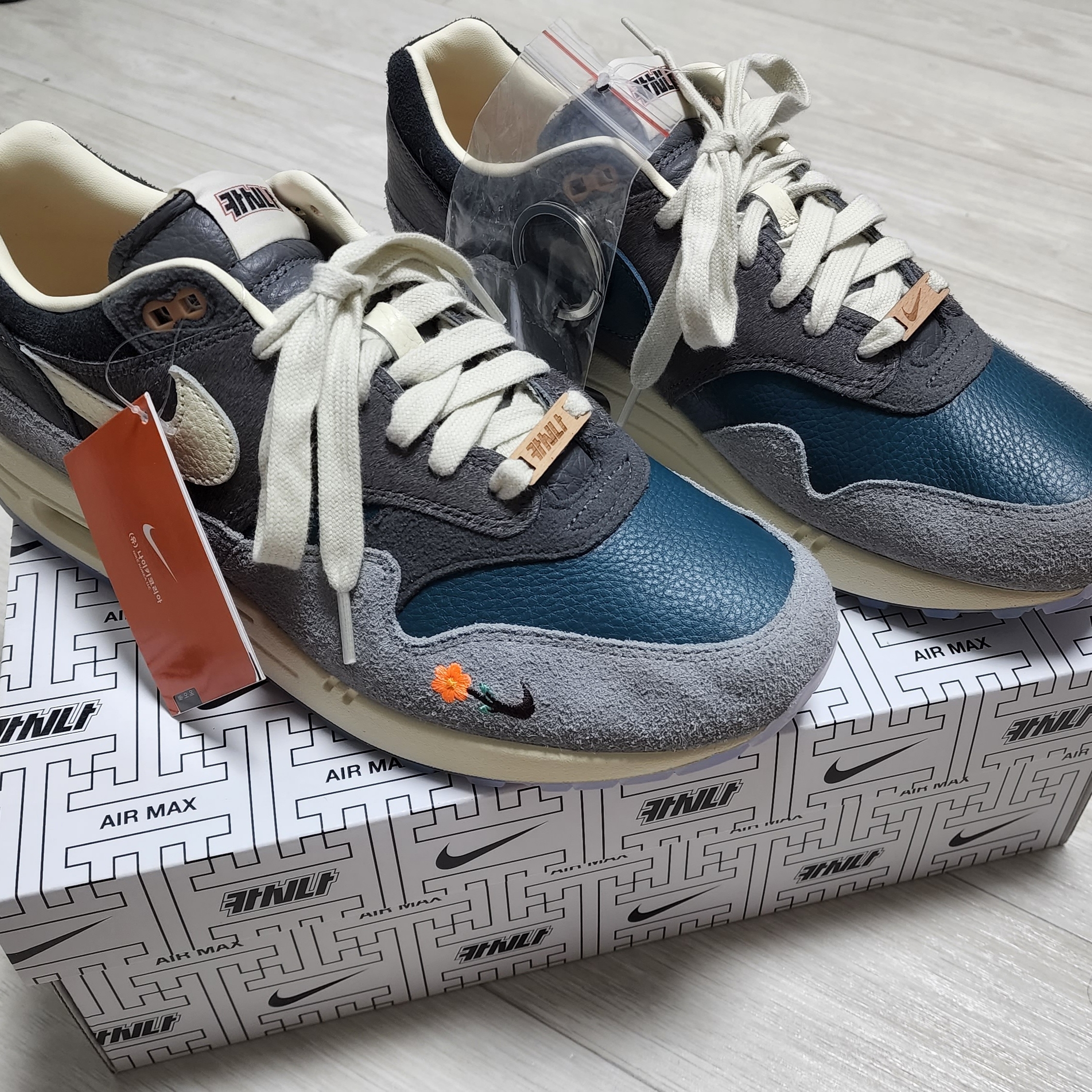 Nike x Kasina Air Max 1 SP Won-Ang Particle Grey 착용 스타일 - 2