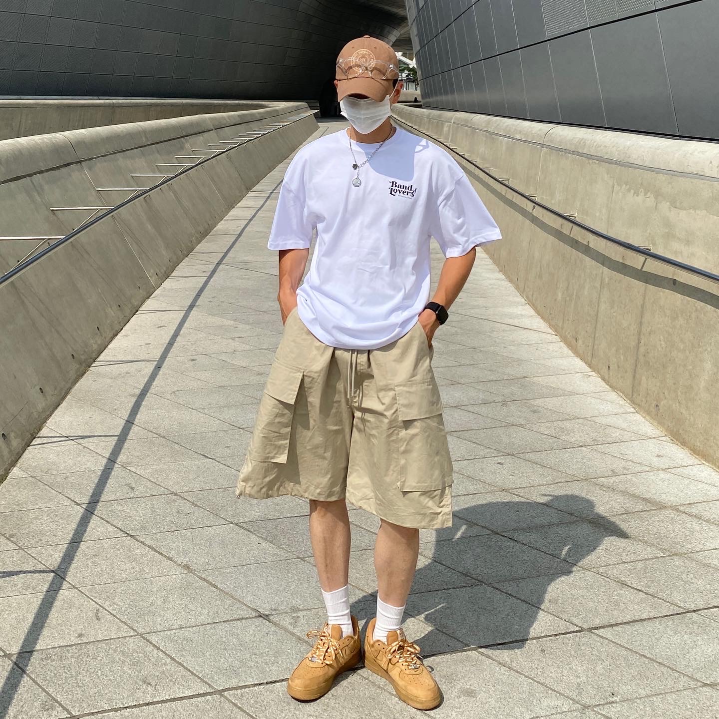 Nike x Supreme Air Force 1 Low Flax 착용 스타일