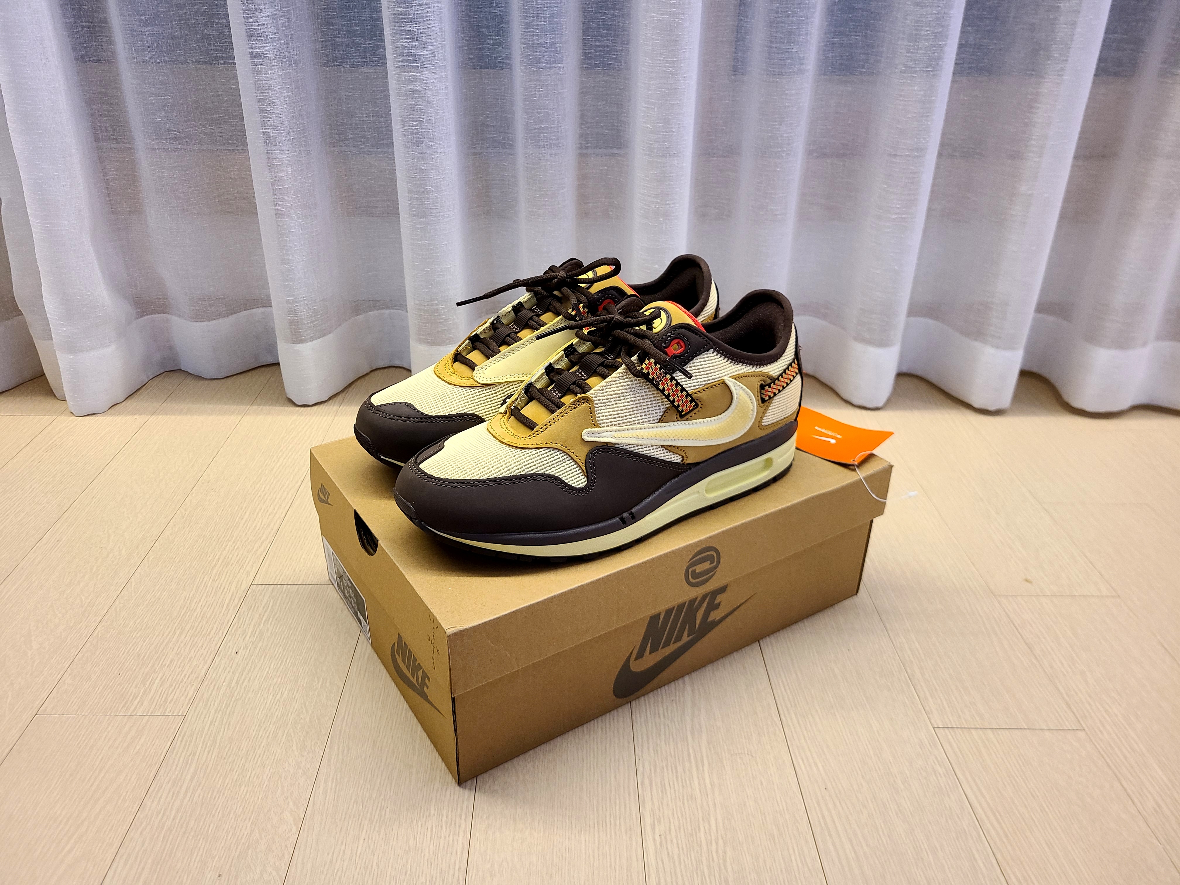 Nike x Travis Scott Air Max 1 Cact.us Brown 착용 스타일 - 3