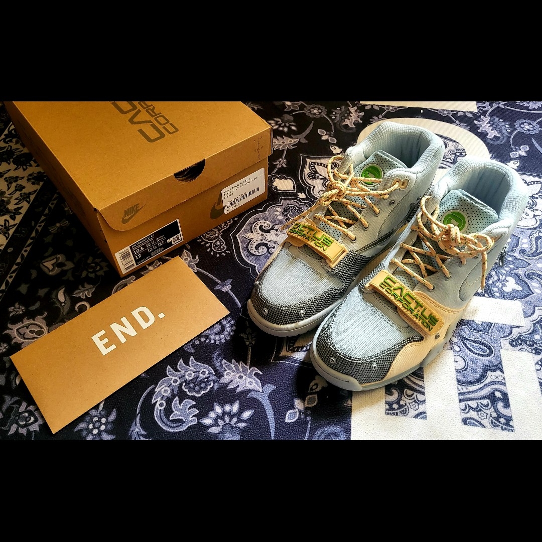 Nike x Travis Scott Nike Air Trainer 1 Grey Haze and Dusty Sage 착용 스타일 - 2