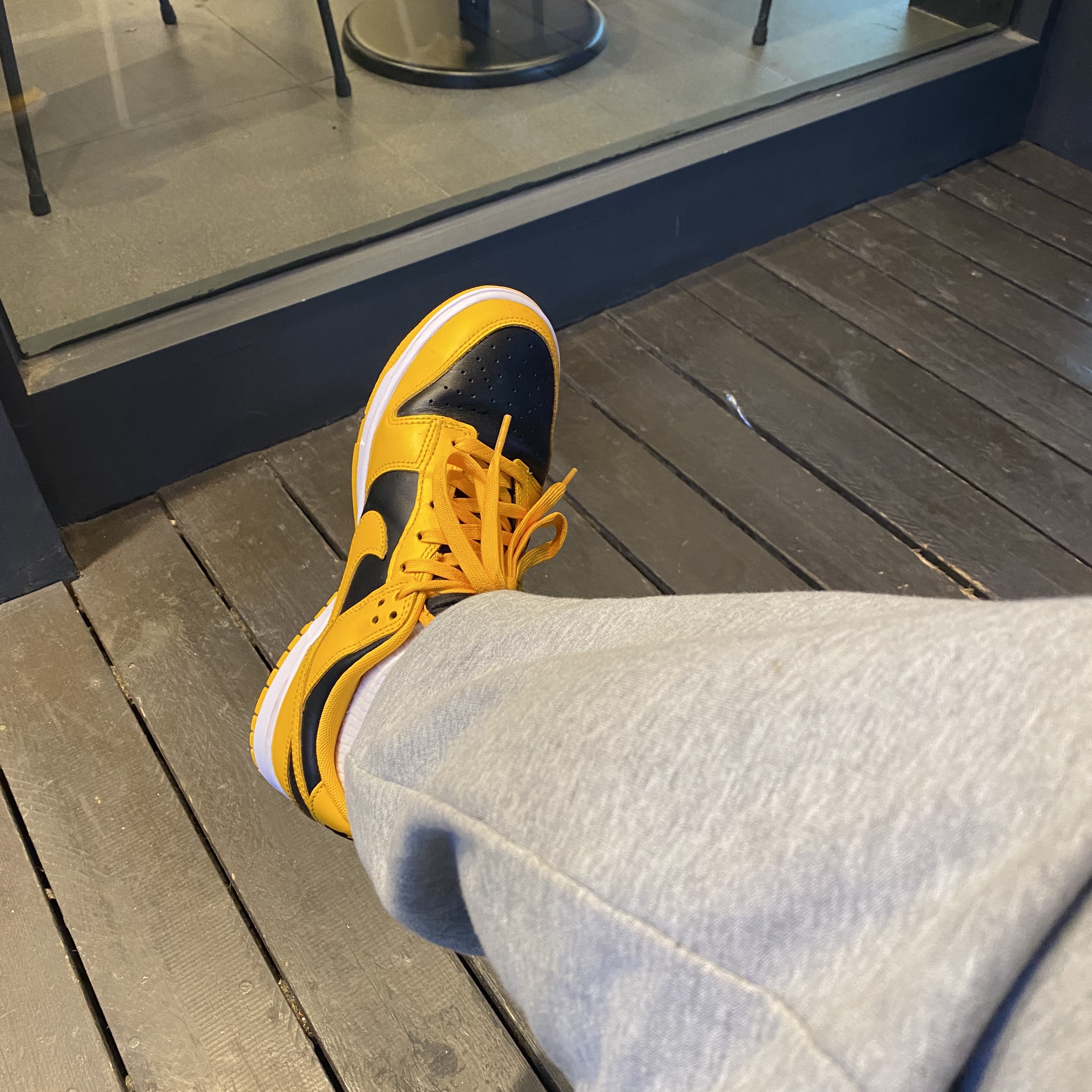 Nike Dunk Low Retro Championship Goldenrod 착용 스타일