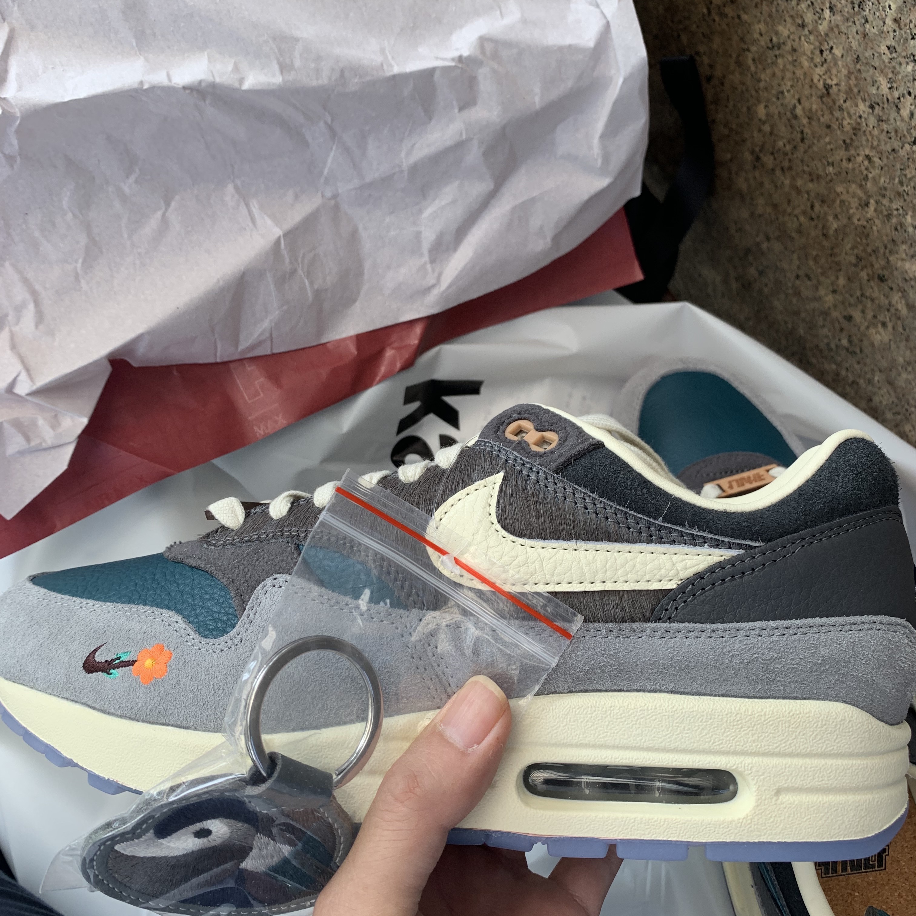 Nike x Kasina Air Max 1 SP Won-Ang Particle Grey 착용 스타일