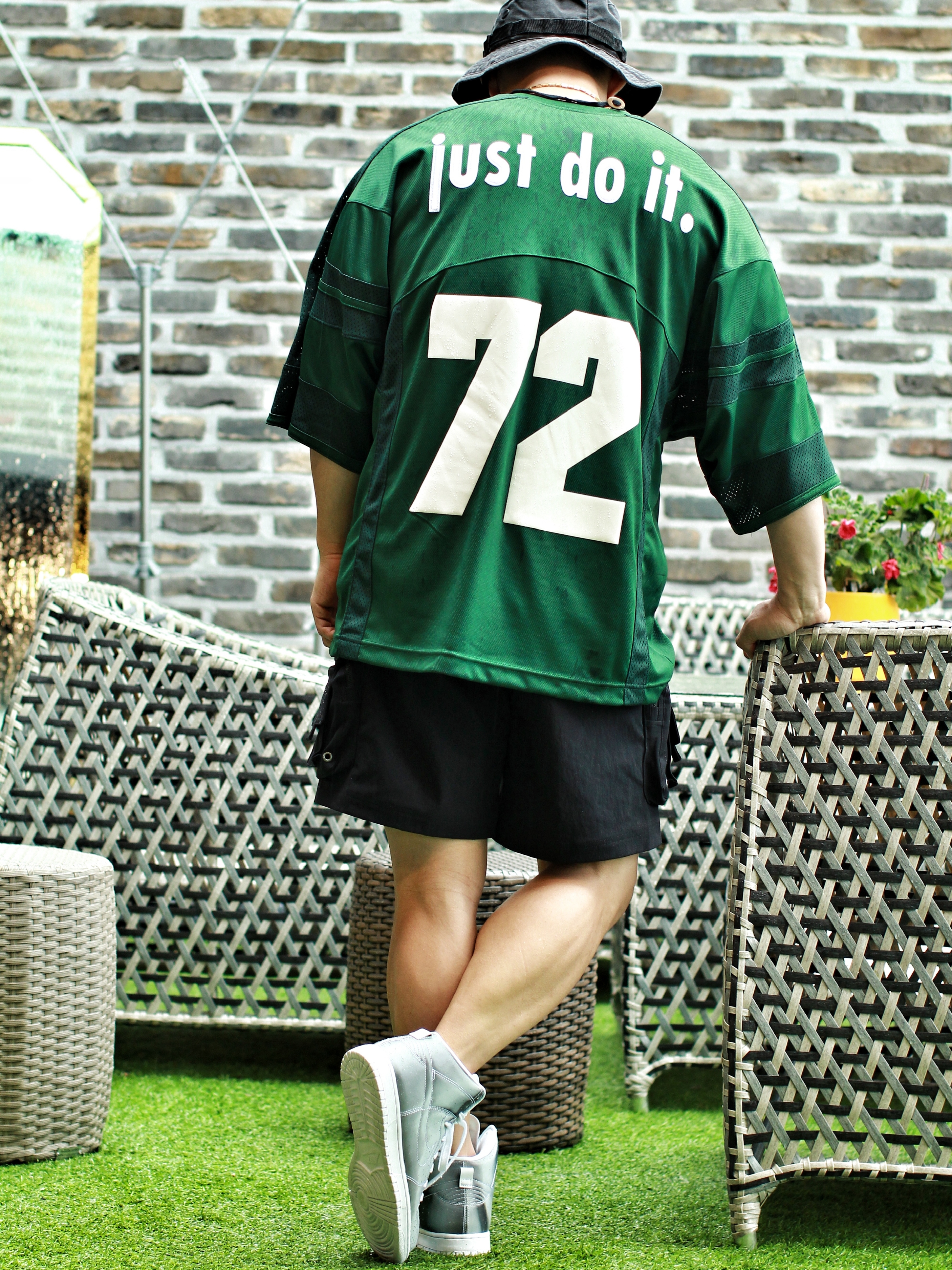 Nike x Cactus Plant Flea Market S/S Jersey Green - US/EU, Nike x Cactus Plant Flea Market S/S Jersey Green - Asia 착용 스타일 - 3