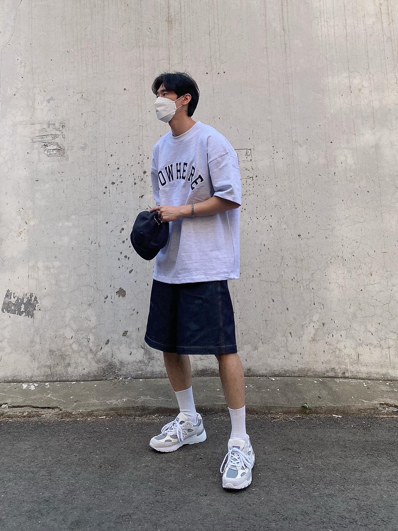 New Balance 992 Made in USA White Silver 착용 스타일 - 3