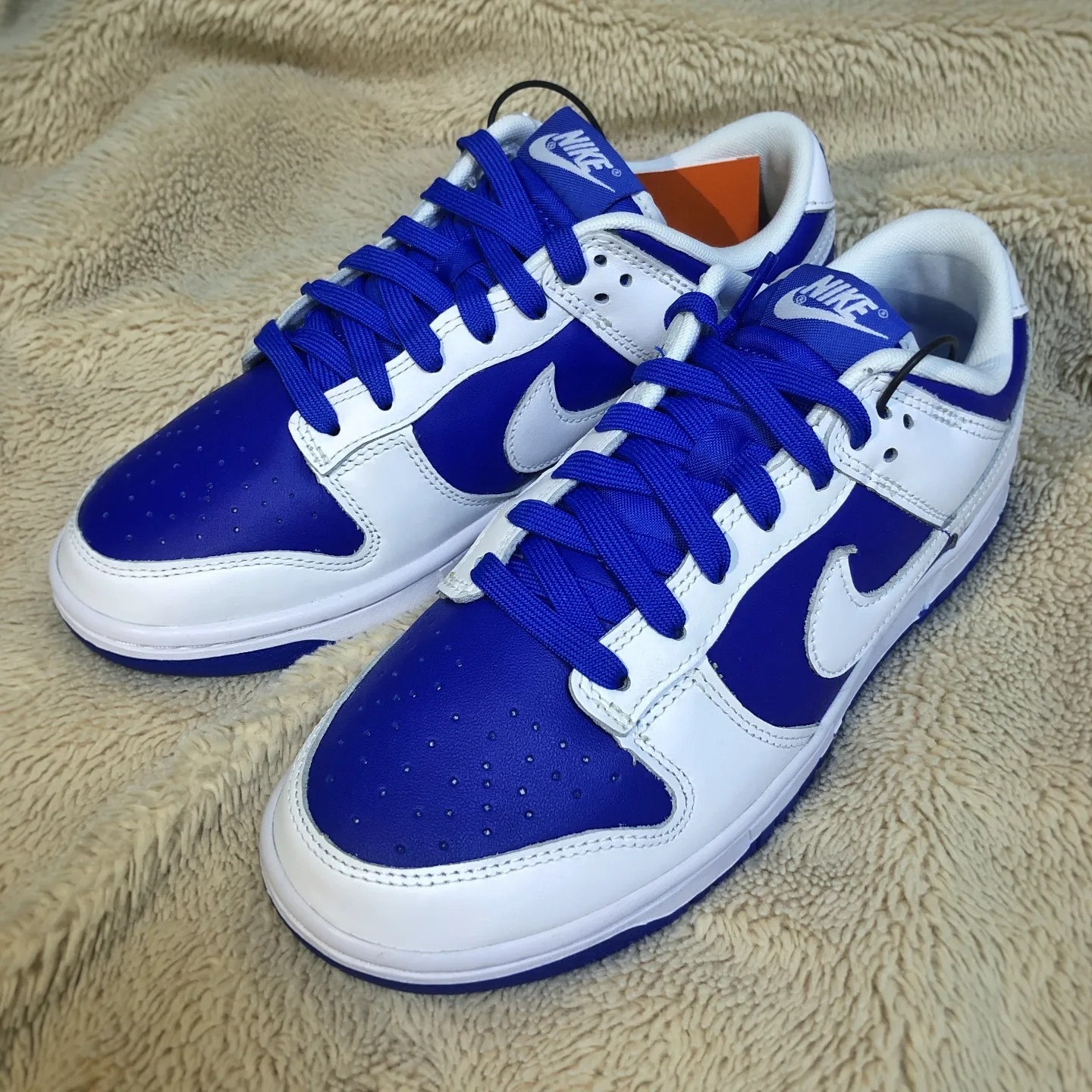 Nike Dunk Low Retro Racer Blue and White 착용 스타일 - 2