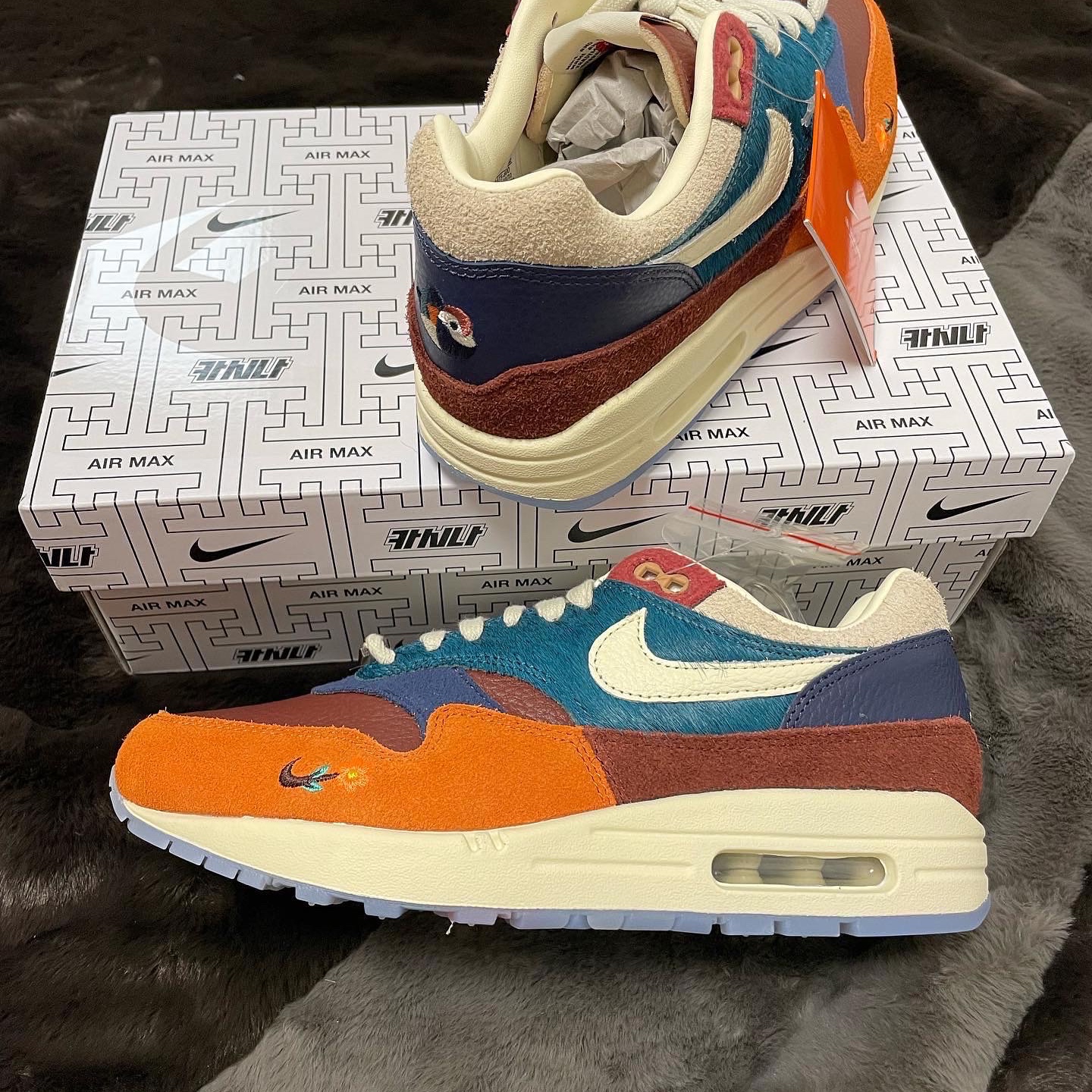 Nike x Kasina Air Max 1 SP Won-Ang Orange 착용 스타일 - 1