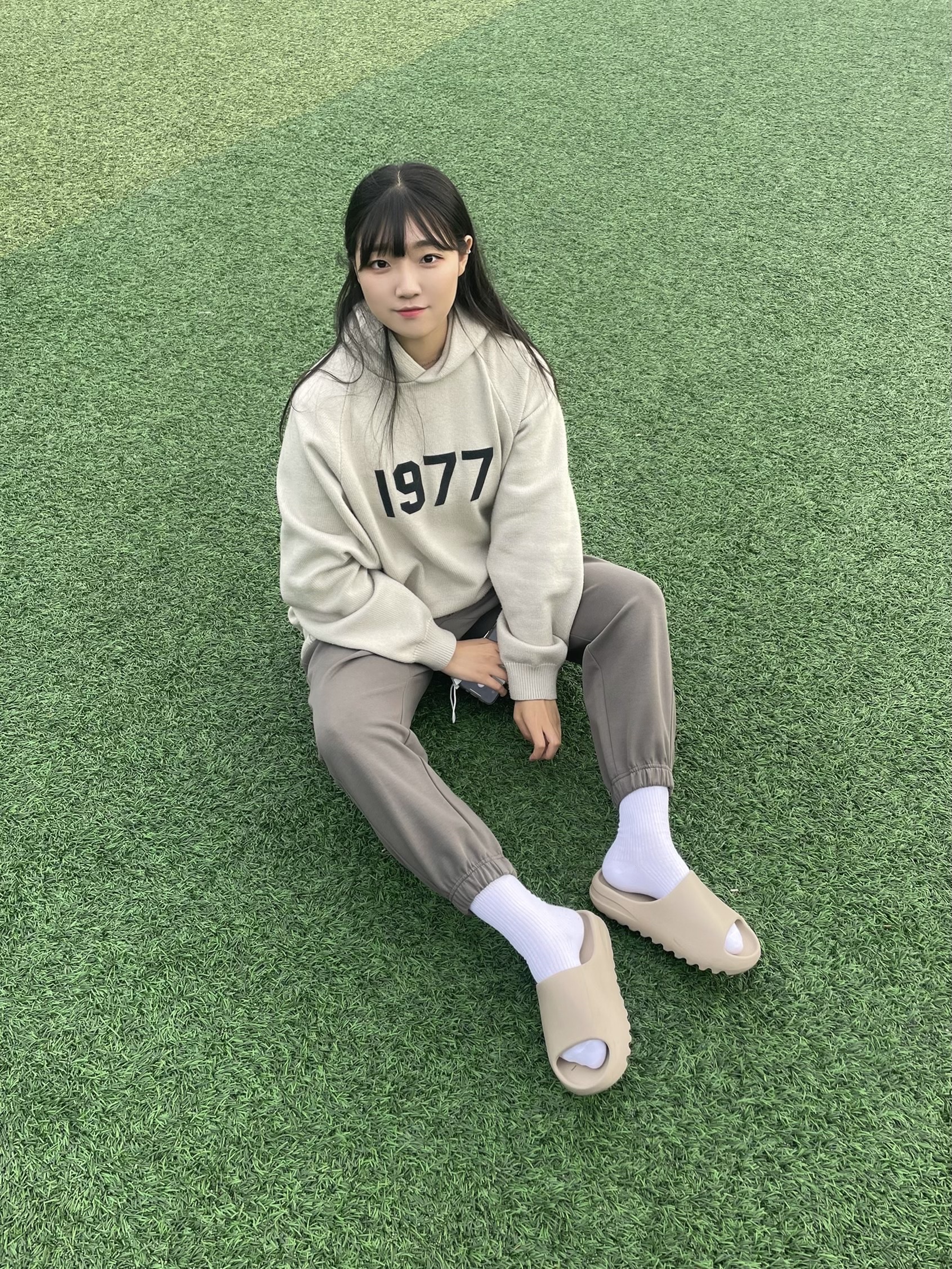 Essentials 1977 Knit Hoodie Wheat - 22SS, Adidas Yeezy Slide Pure 착용 스타일
