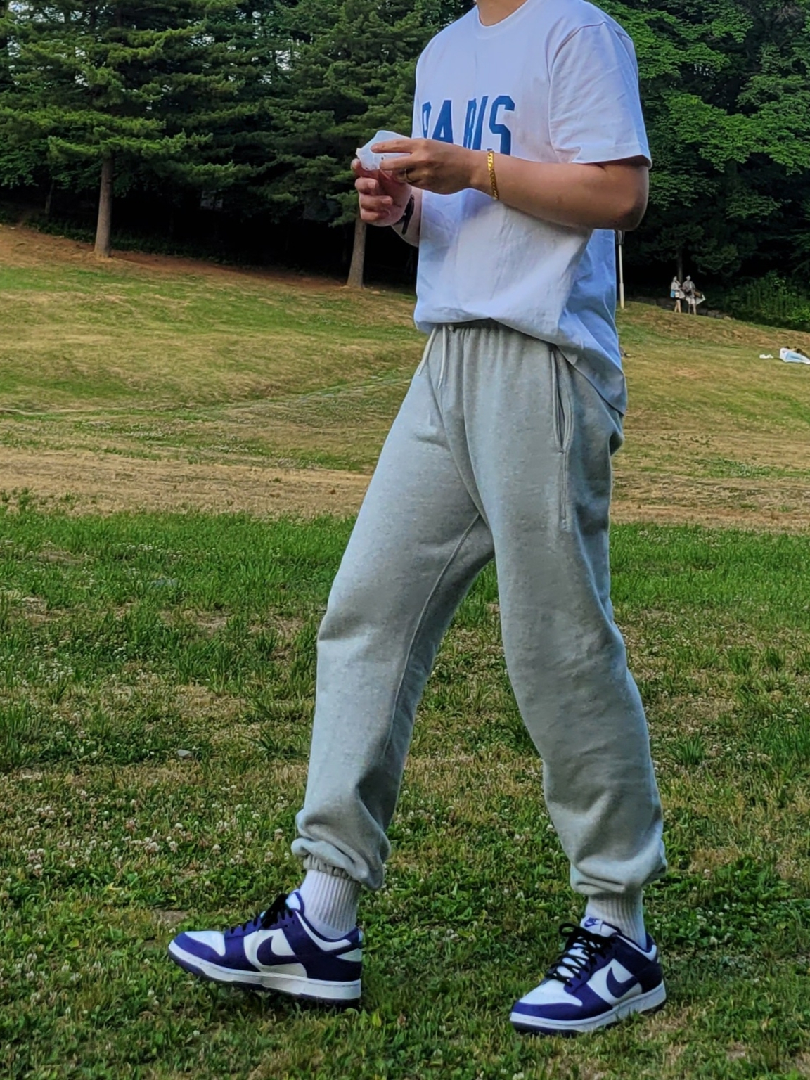 Nike Dunk Low Retro Championship Court Purple 착용 스타일