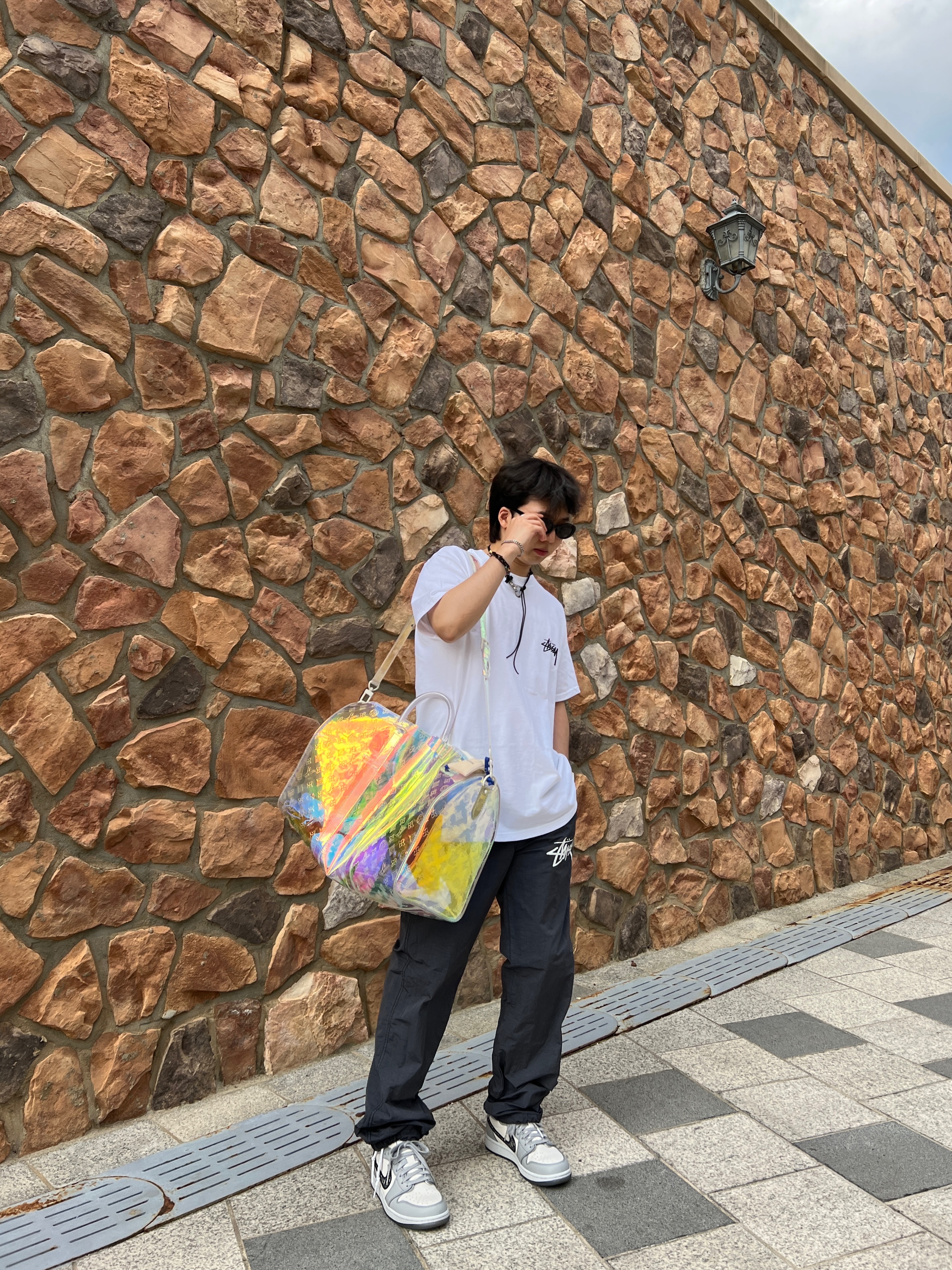 Stussy x Our Legacy x Denim Tears Stockholm T-Shirt White, Jordan 1 x Dior Low OG 착용 스타일 - 1