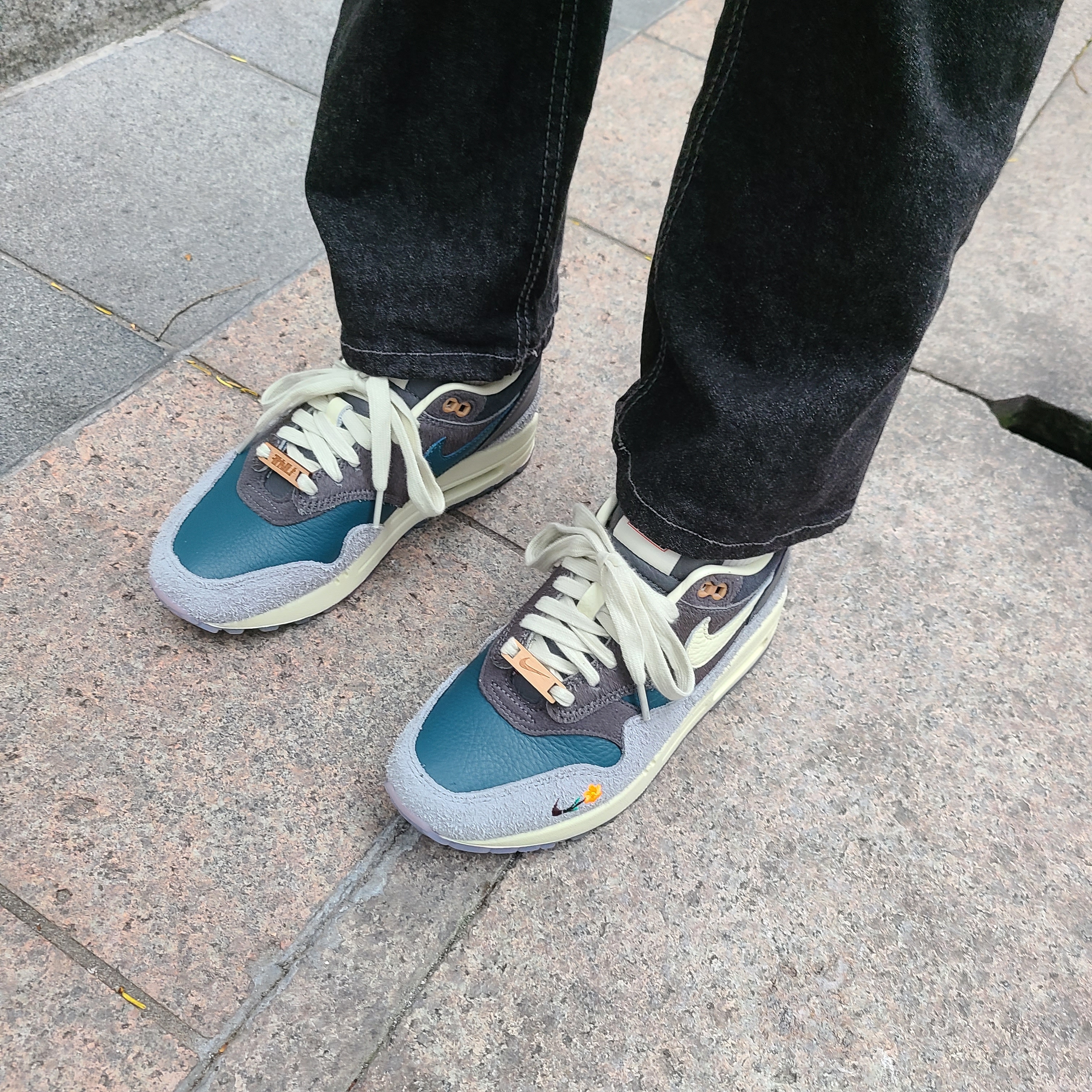 Nike x Kasina Air Max 1 SP Won-Ang Particle Grey 착용 스타일 - 5
