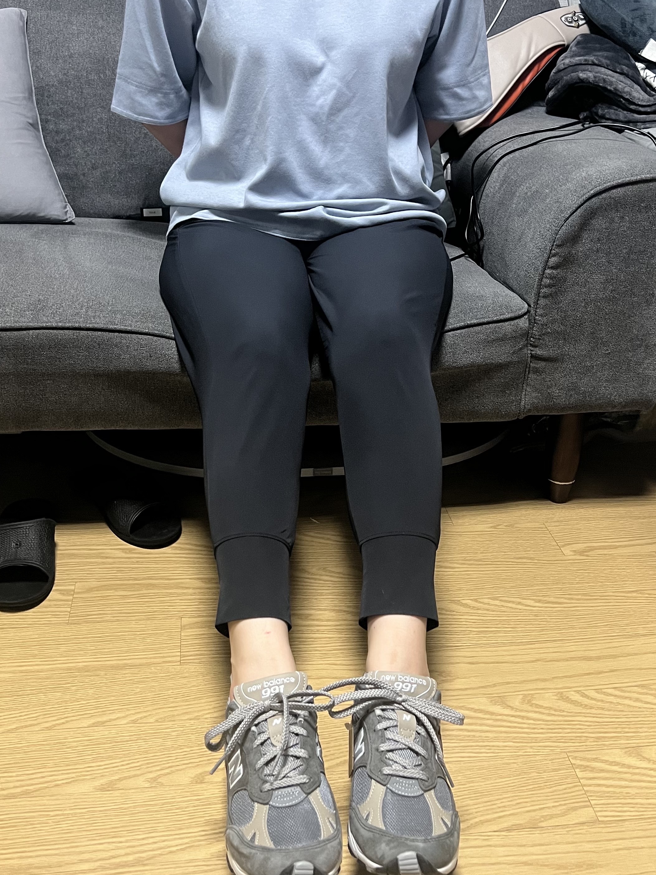 (W) New Balance 991 Made in UK 40th Anniversary Grey 착용 스타일
