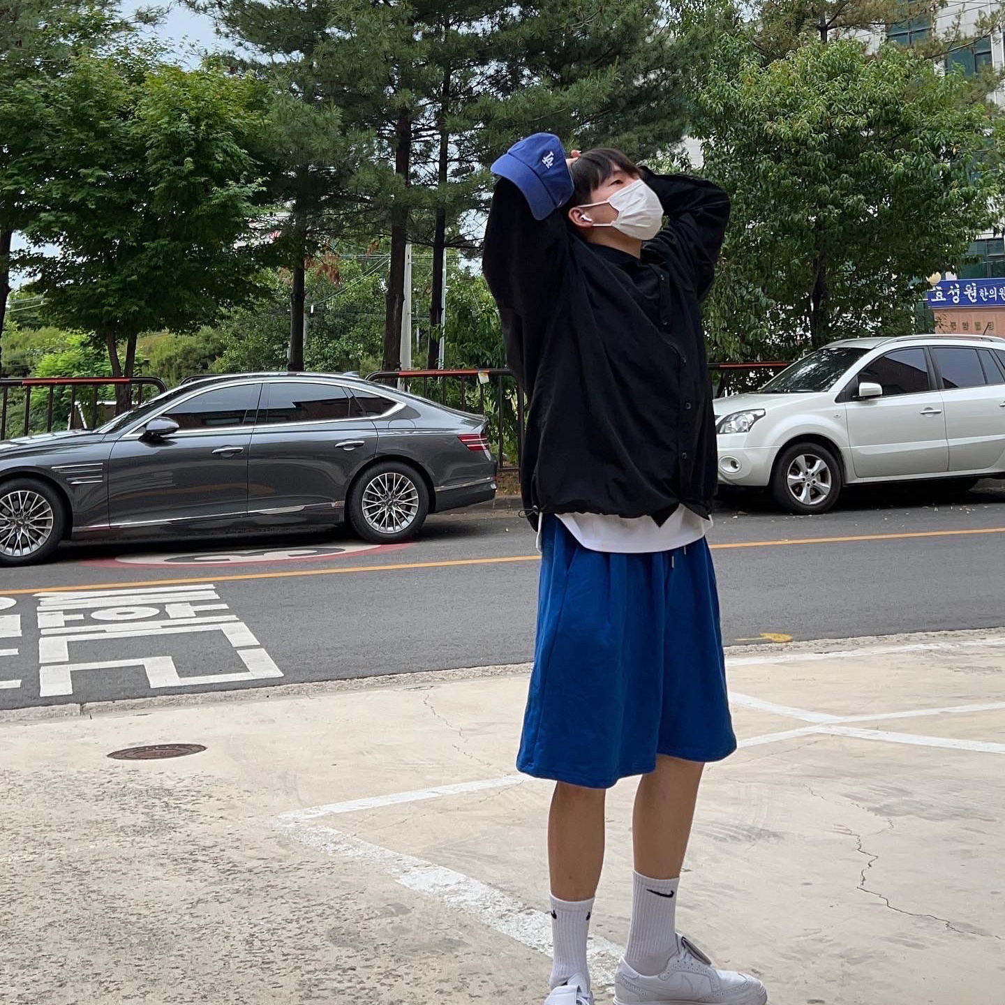 Nike x Peaceminusone Kwondo1 White 착용 스타일 - 3