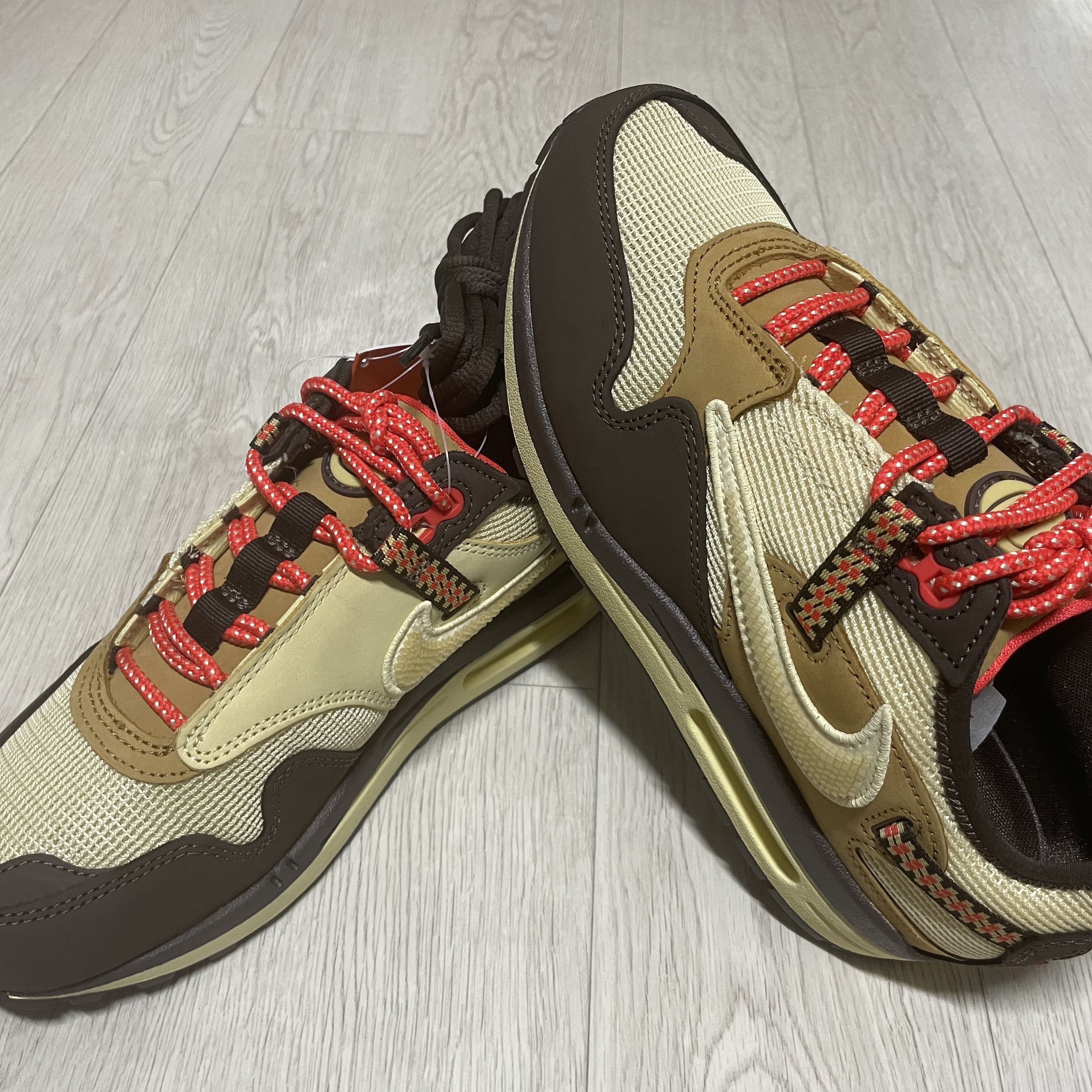 Nike x Travis Scott Air Max 1 Cact.us Brown 착용 스타일 - 1