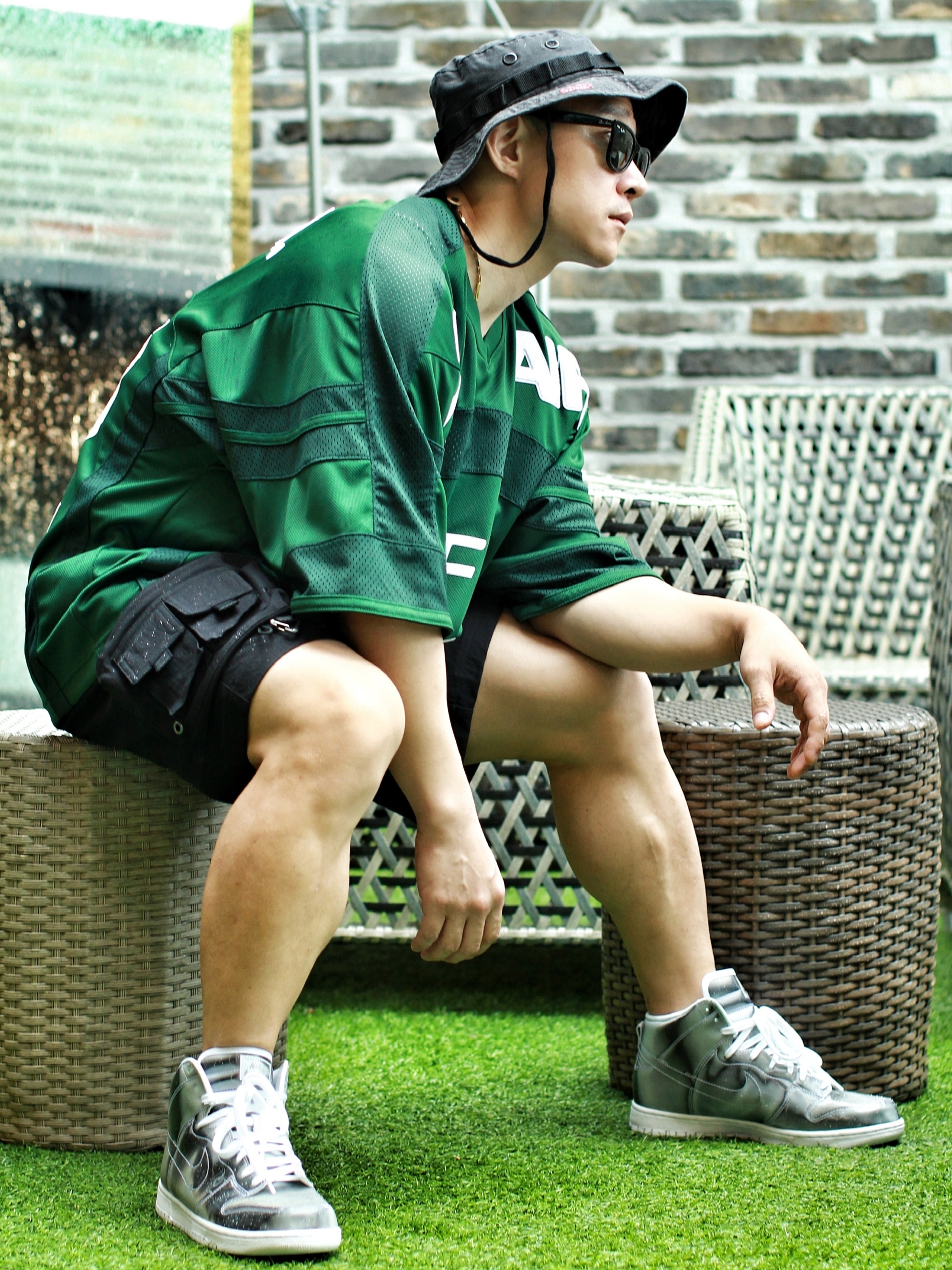 Nike x Cactus Plant Flea Market S/S Jersey Green - US/EU, Nike x Cactus Plant Flea Market S/S Jersey Green - Asia 착용 스타일 - 1