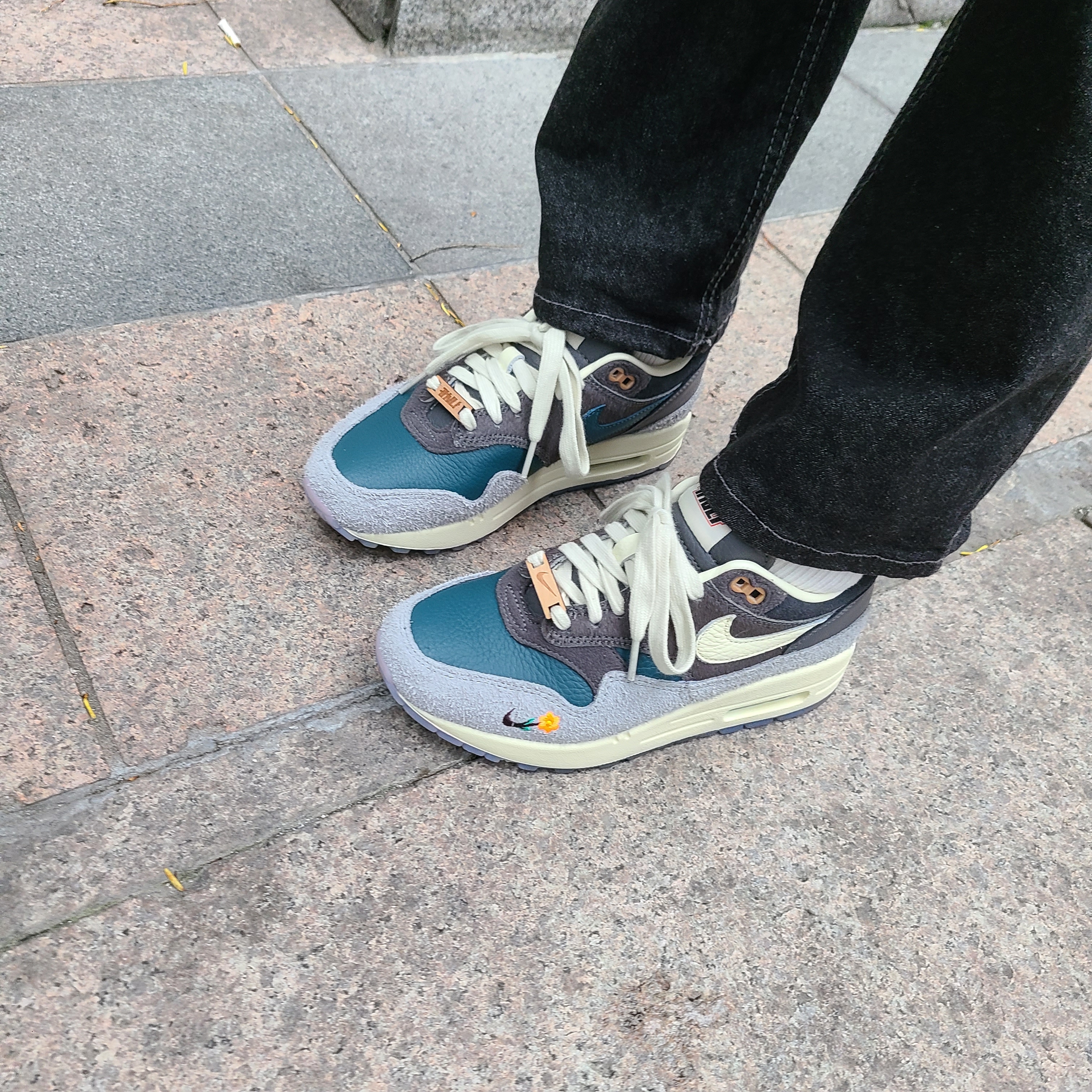 Nike x Kasina Air Max 1 SP Won-Ang Particle Grey 착용 스타일 - 4