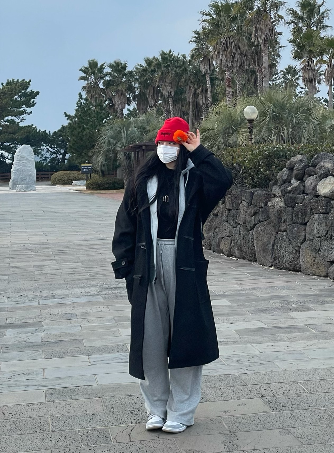 (W) Jordan 1 Mid Wolf Grey 착용 스타일 - 2