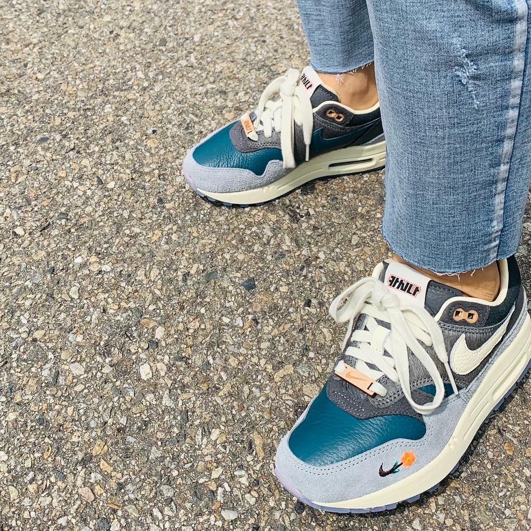 Nike x Kasina Air Max 1 SP Won-Ang Particle Grey 착용 스타일 - 3