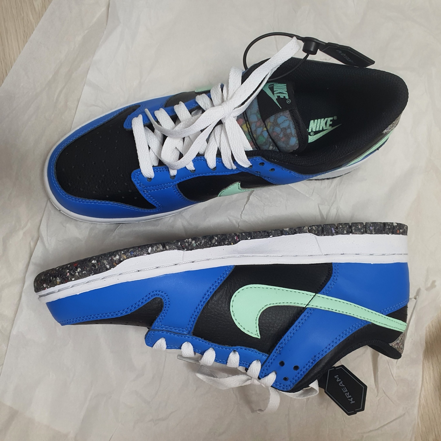 (GS) Nike Dunk Low SE Crater Blue Black 착용 스타일