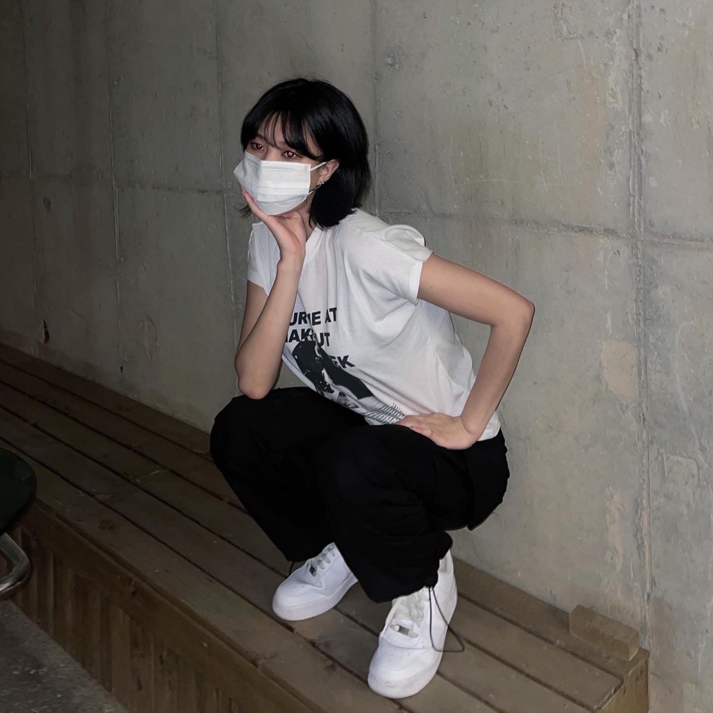 Nike Air Force 1 '07 Low White 착용 스타일 - 1