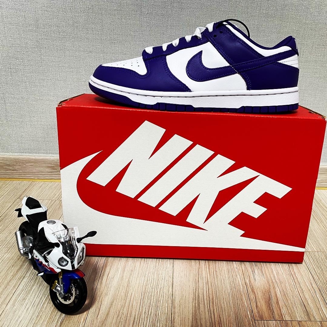 Nike Dunk Low Retro Championship Court Purple 착용 스타일 - 2