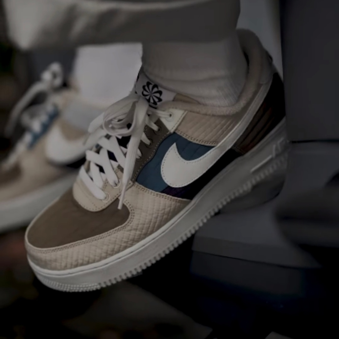 Nike Air Force 1 '07 LX Next Nature Brown Kelp 착용 스타일