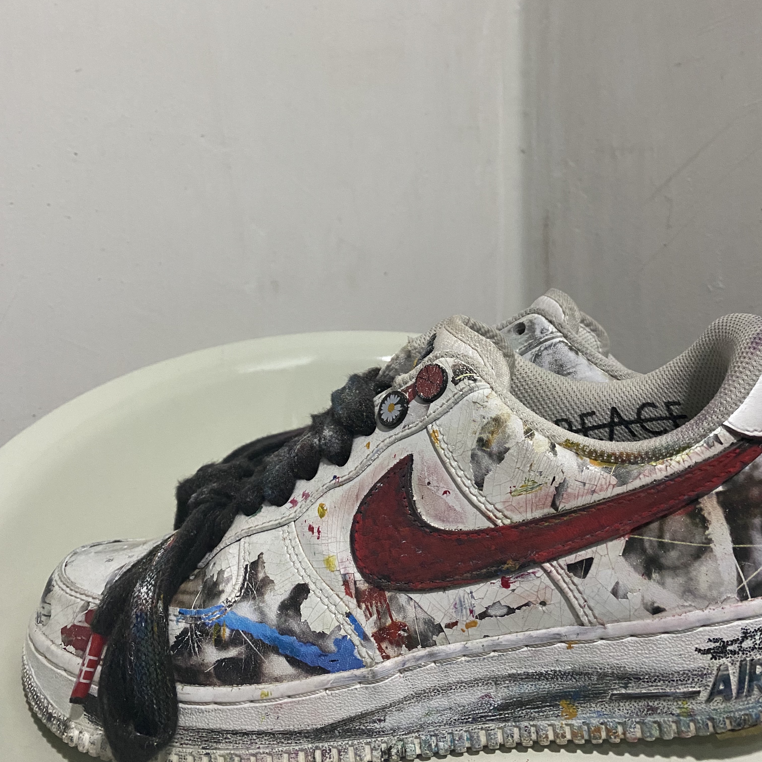 Nike x Peaceminusone Air Force 1 Low Para-Noise 2.0 착용 스타일