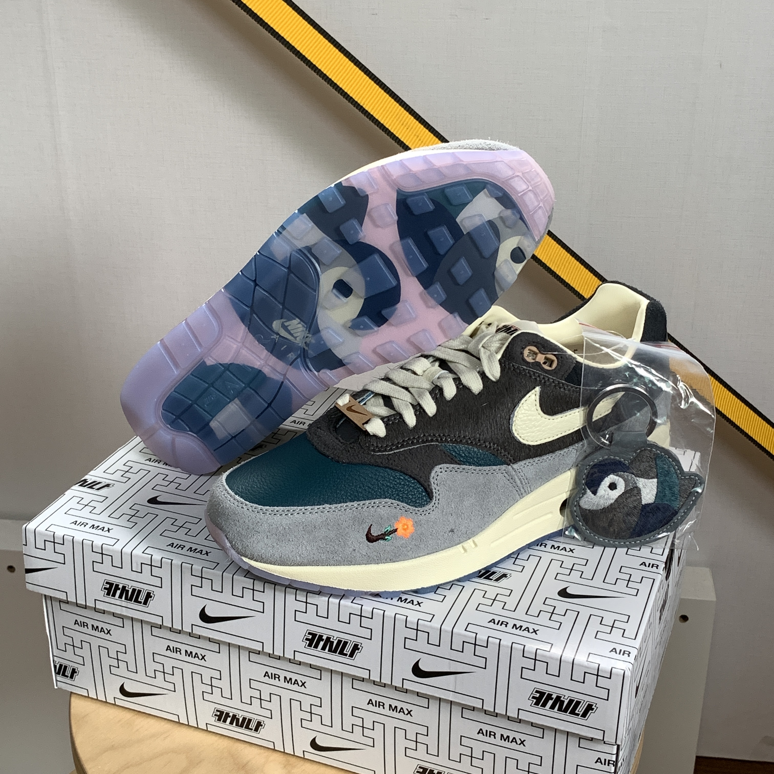 Nike x Kasina Air Max 1 SP Won-Ang Particle Grey 착용 스타일 - 1