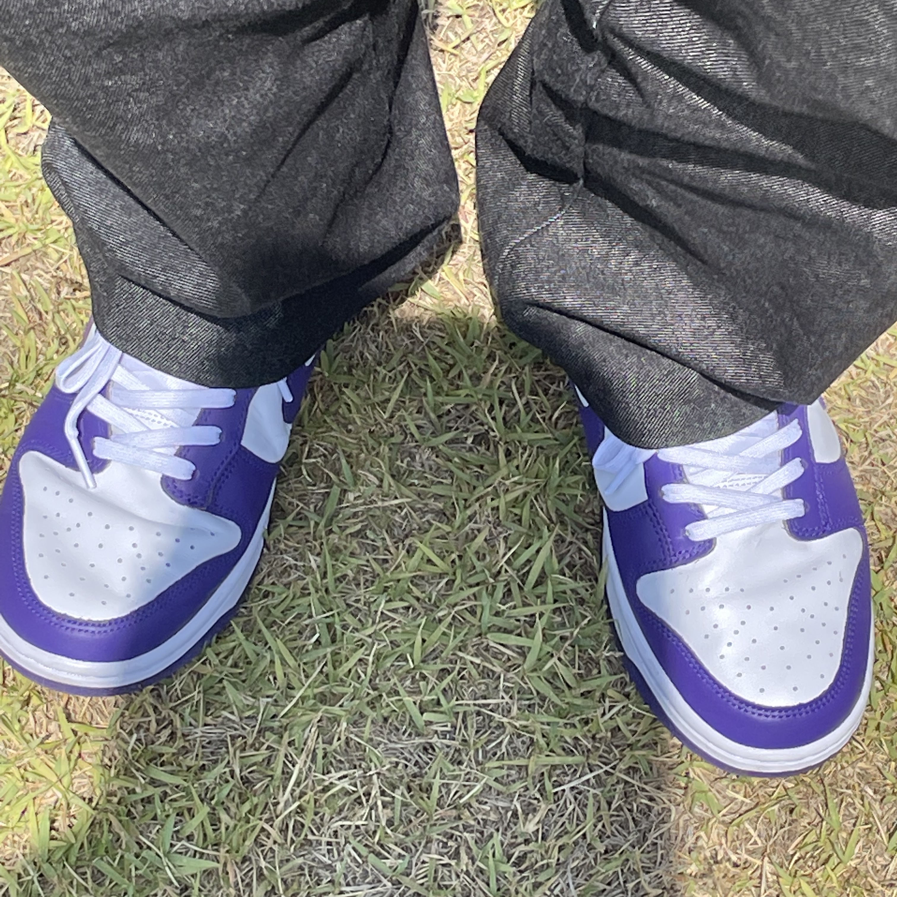 Nike Dunk Low Retro Championship Court Purple 착용 스타일 - 2