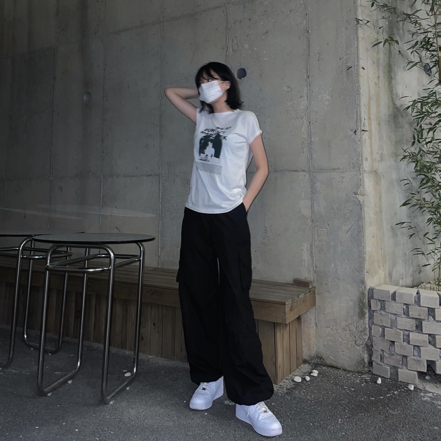 Nike Air Force 1 '07 Low White 착용 스타일 - 3