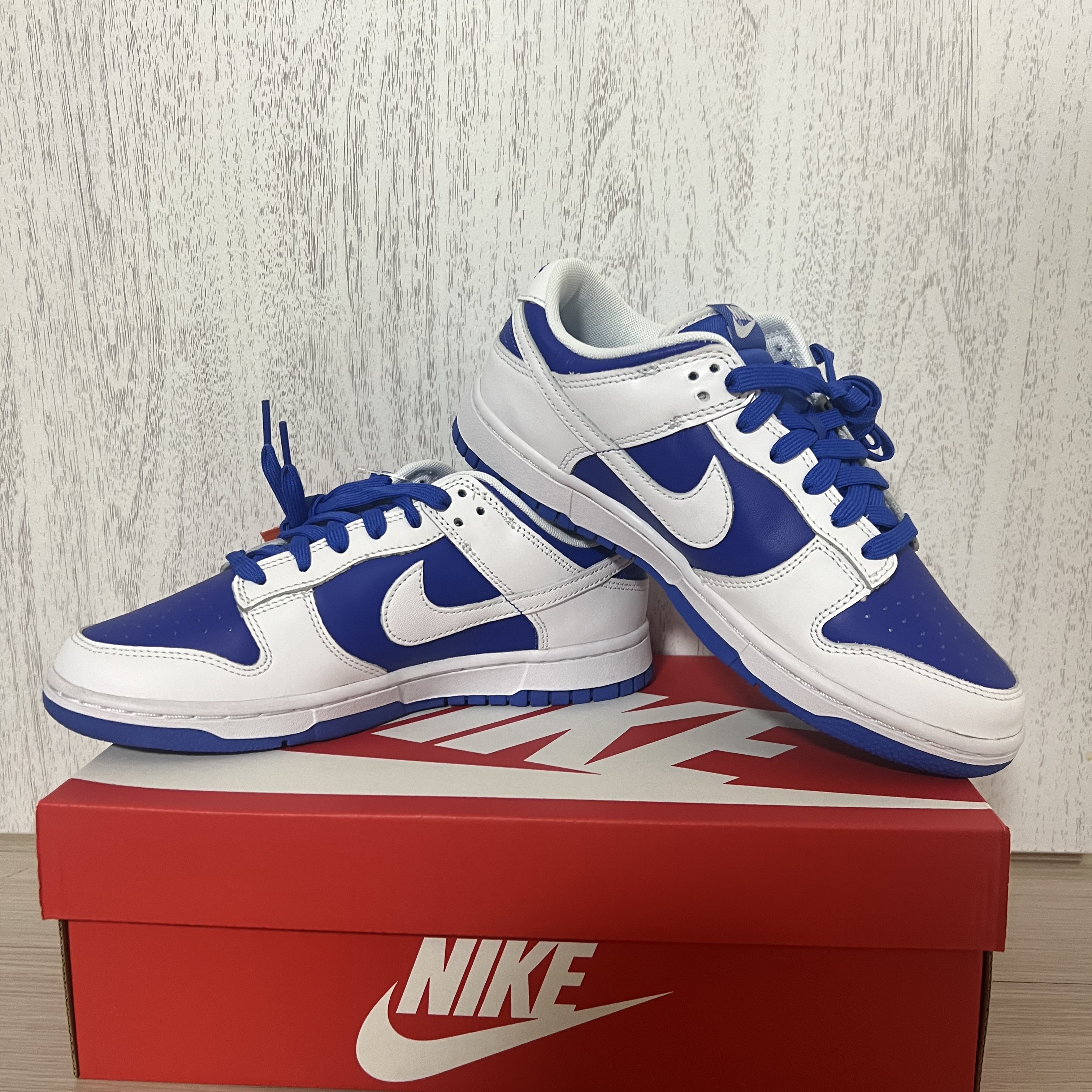 Nike Dunk Low Retro Racer Blue and White 착용 스타일