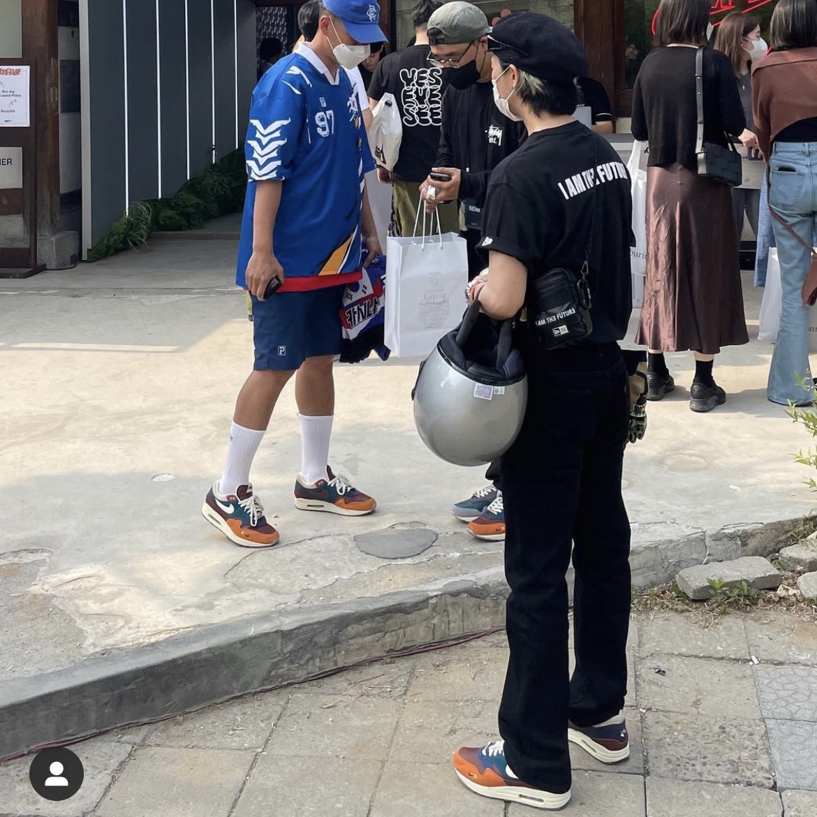 Nike x Kasina Air Max 1 SP Won-Ang Orange 착용 스타일