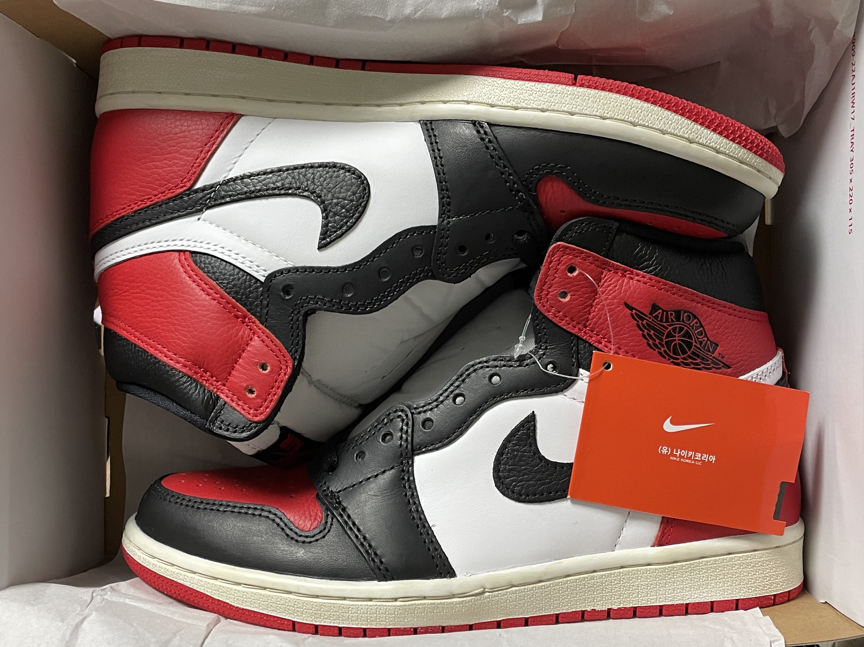 Jordan 1 Low Bred Toe, Jordan 1 Retro High OG Bred Toe 착용 스타일