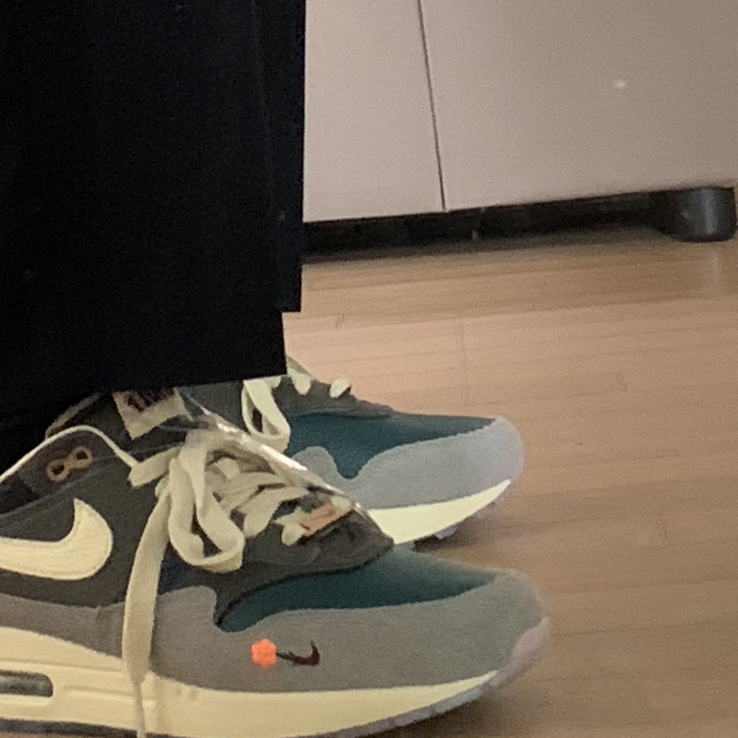 Nike x Kasina Air Max 1 SP Won-Ang Particle Grey 착용 스타일